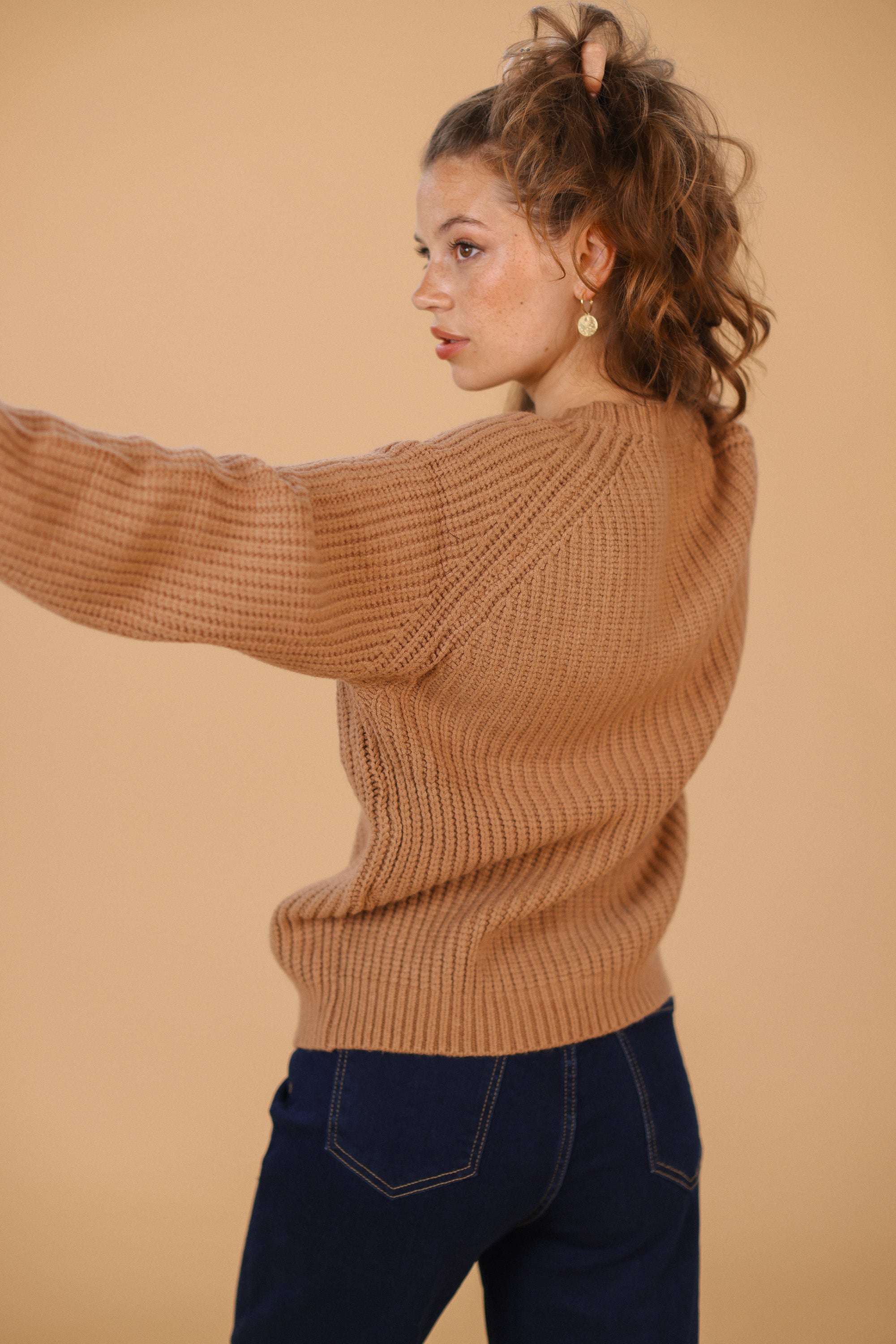 Knit Sweater Rolly Brown