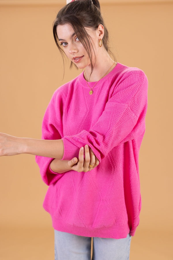 Knit Sweater Henri Fuchsia