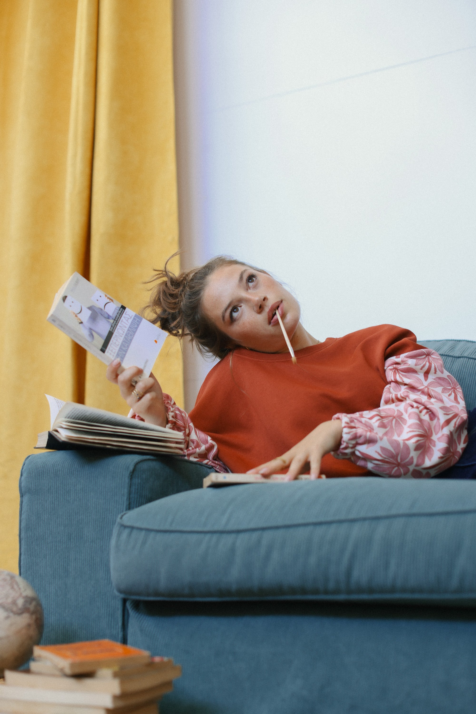 Sweater Maelis Terracotta Rose Palms