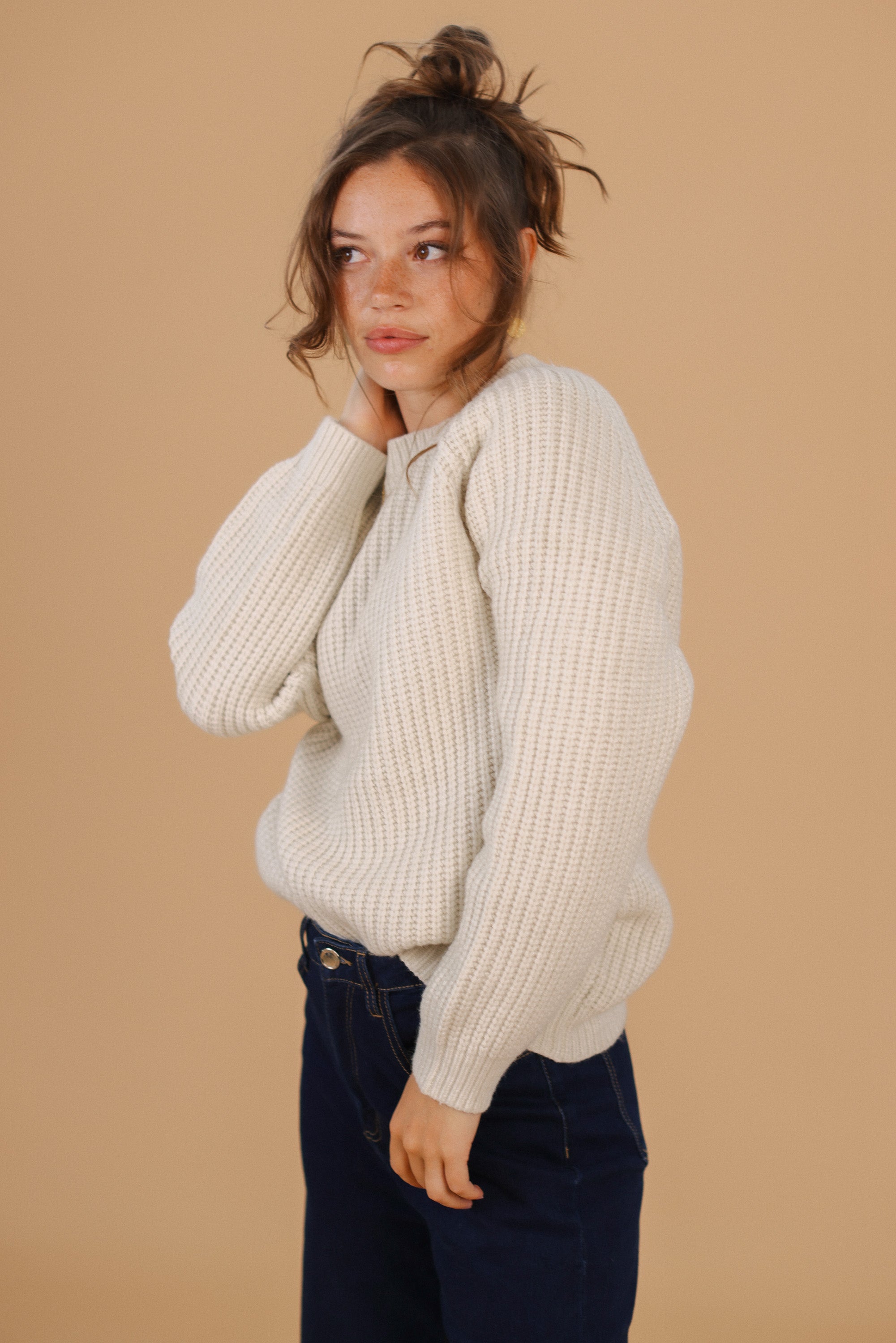Knit Sweater Rolly Beige