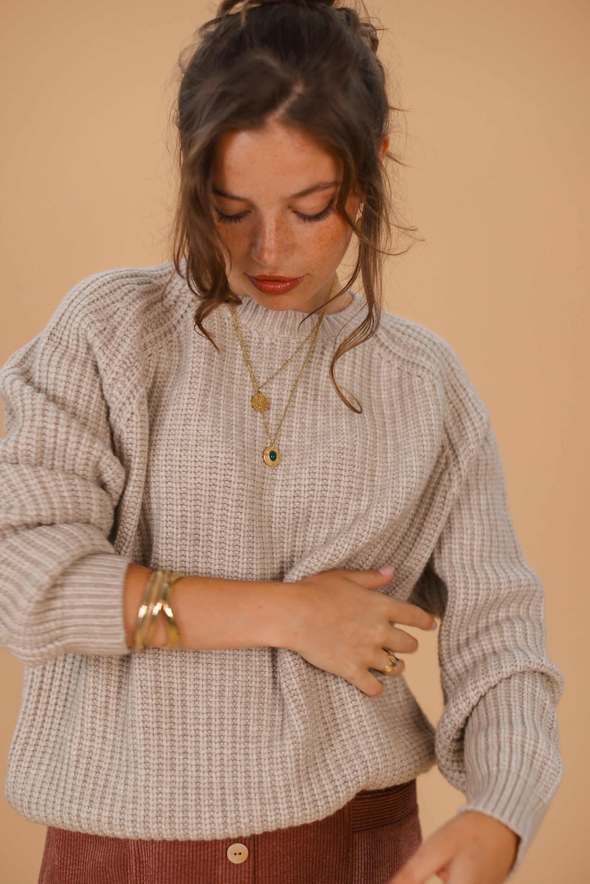 Strickpullover Rolly Mokka