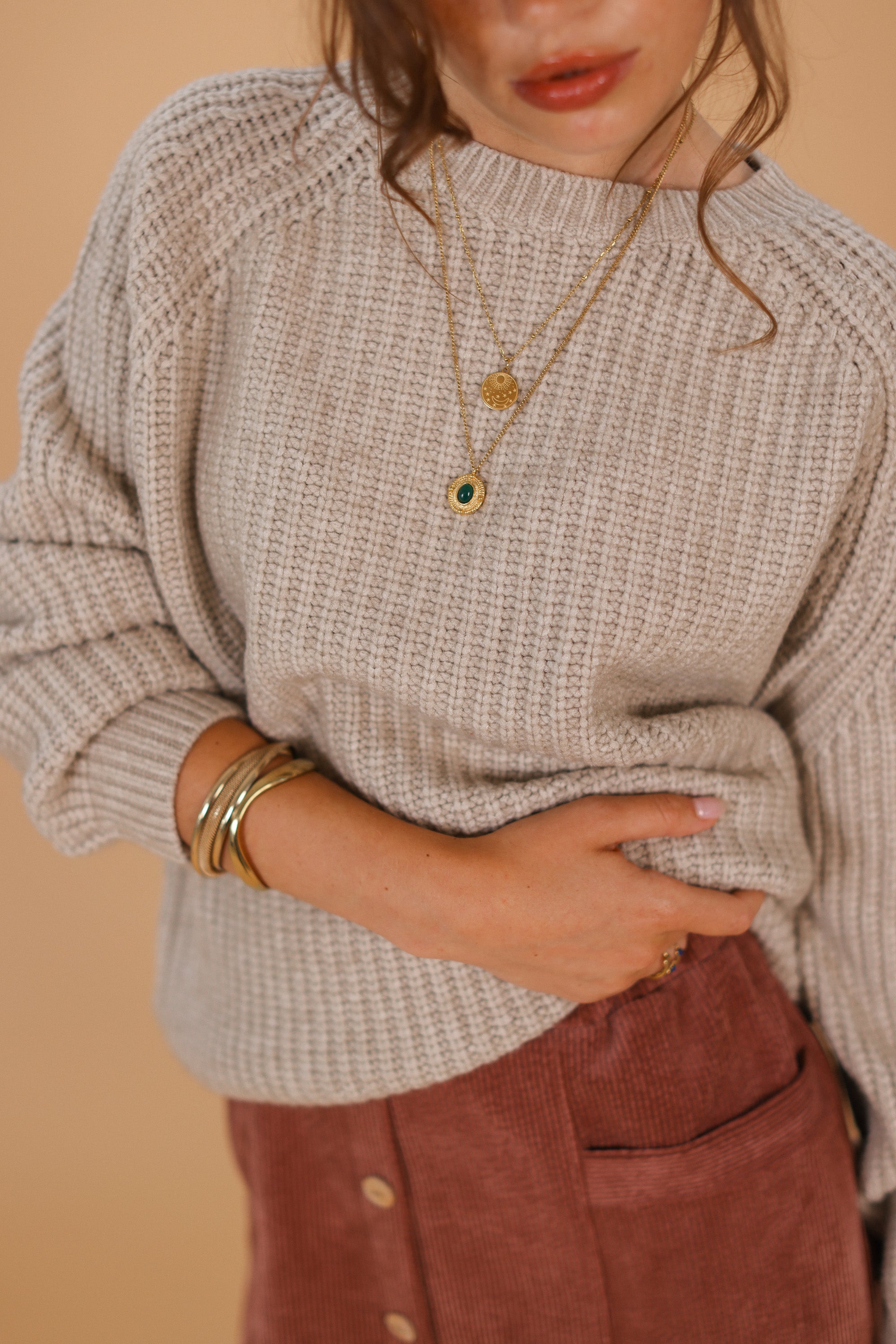 Knit Sweater Rolly Mocha