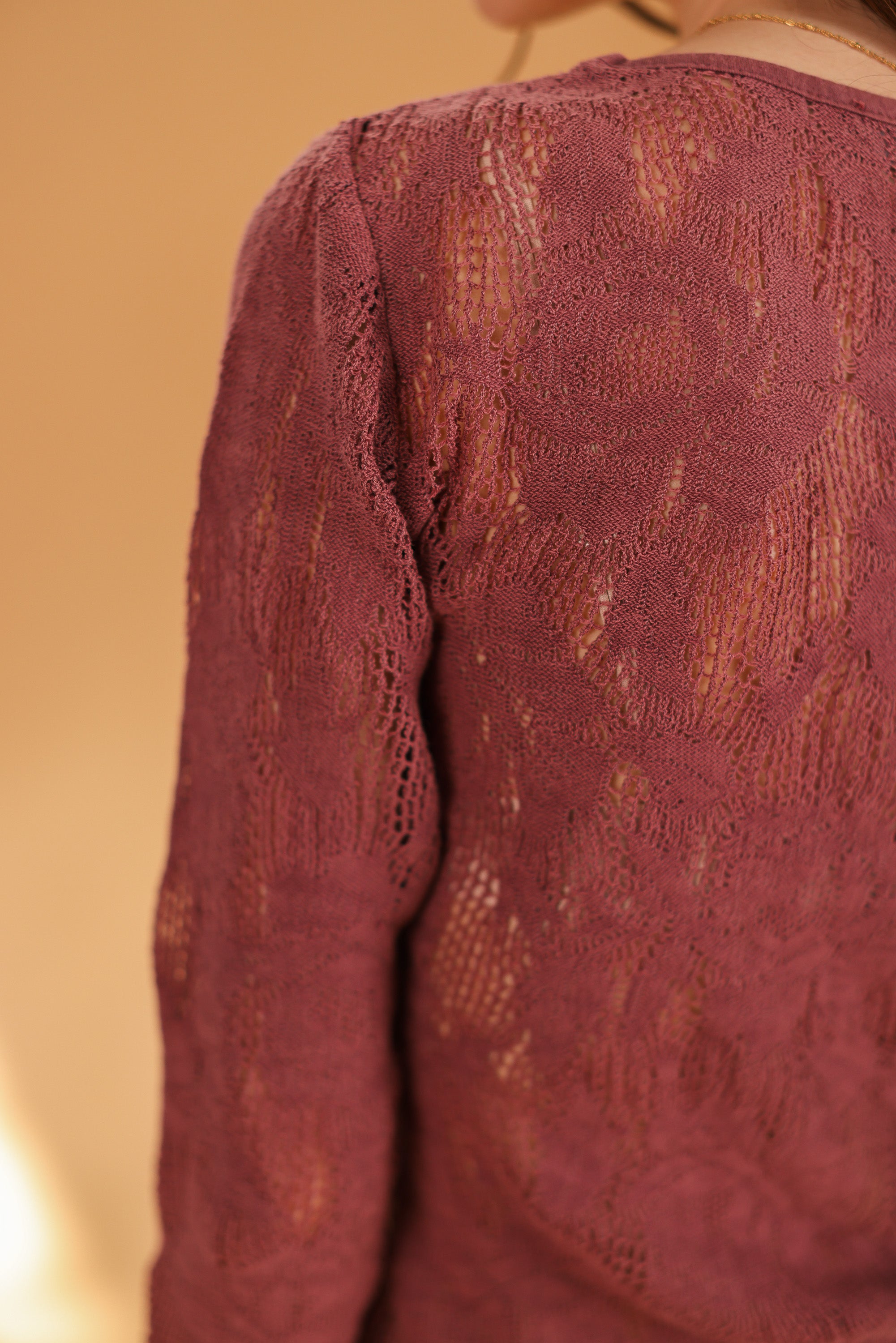 Top Marlena Stonewashed Plum Lace