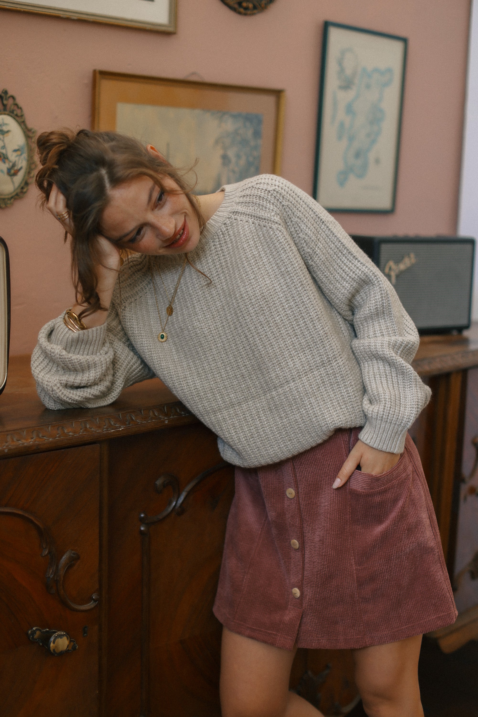 Knit Sweater Rolly Mocha