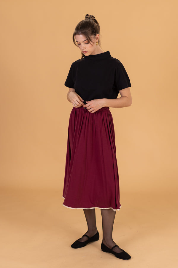 Skirt Whisper Burgundy