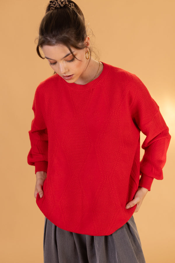 Strickpullover Henri Rot