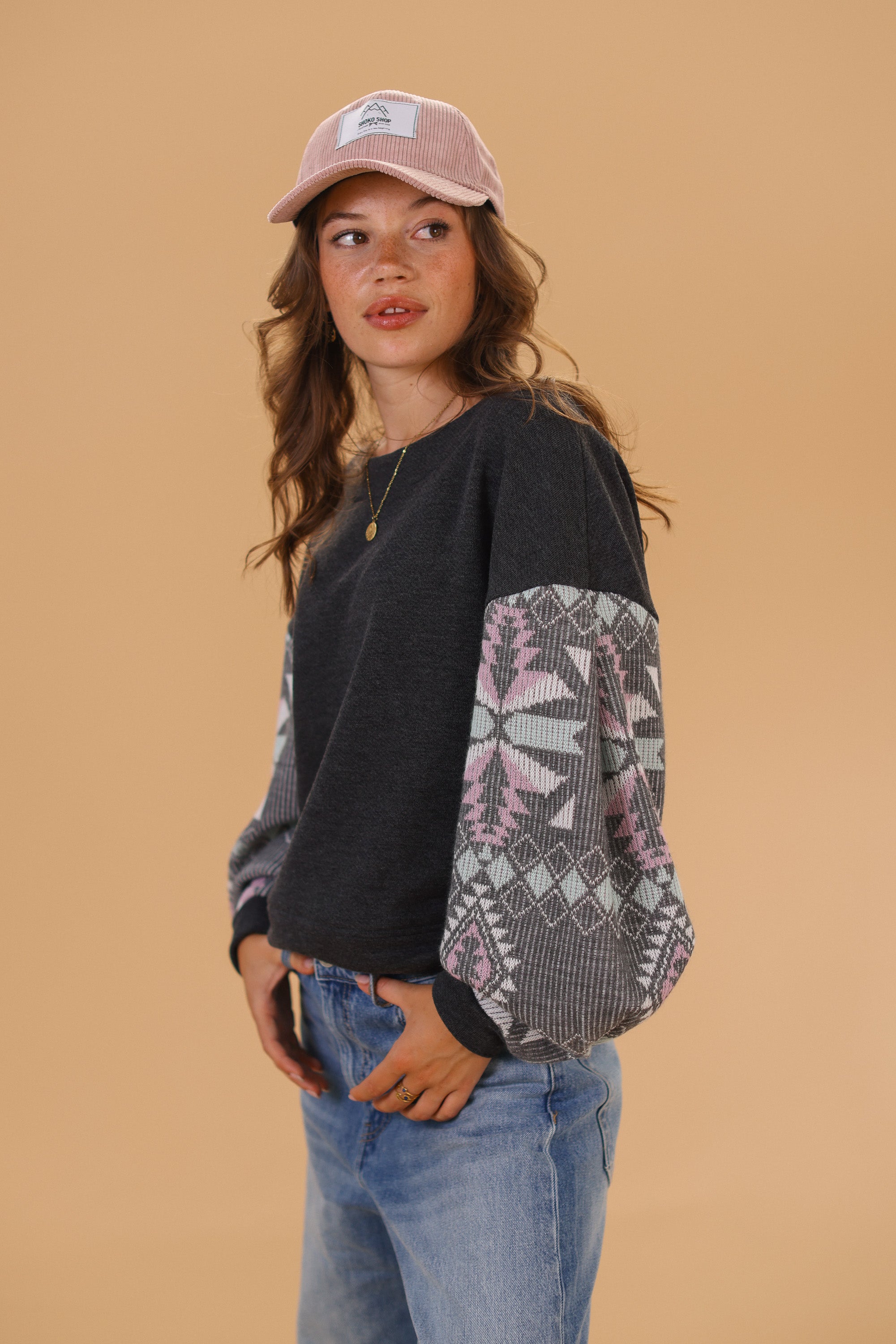 Sweater Caelia Grey Nomad Knitted