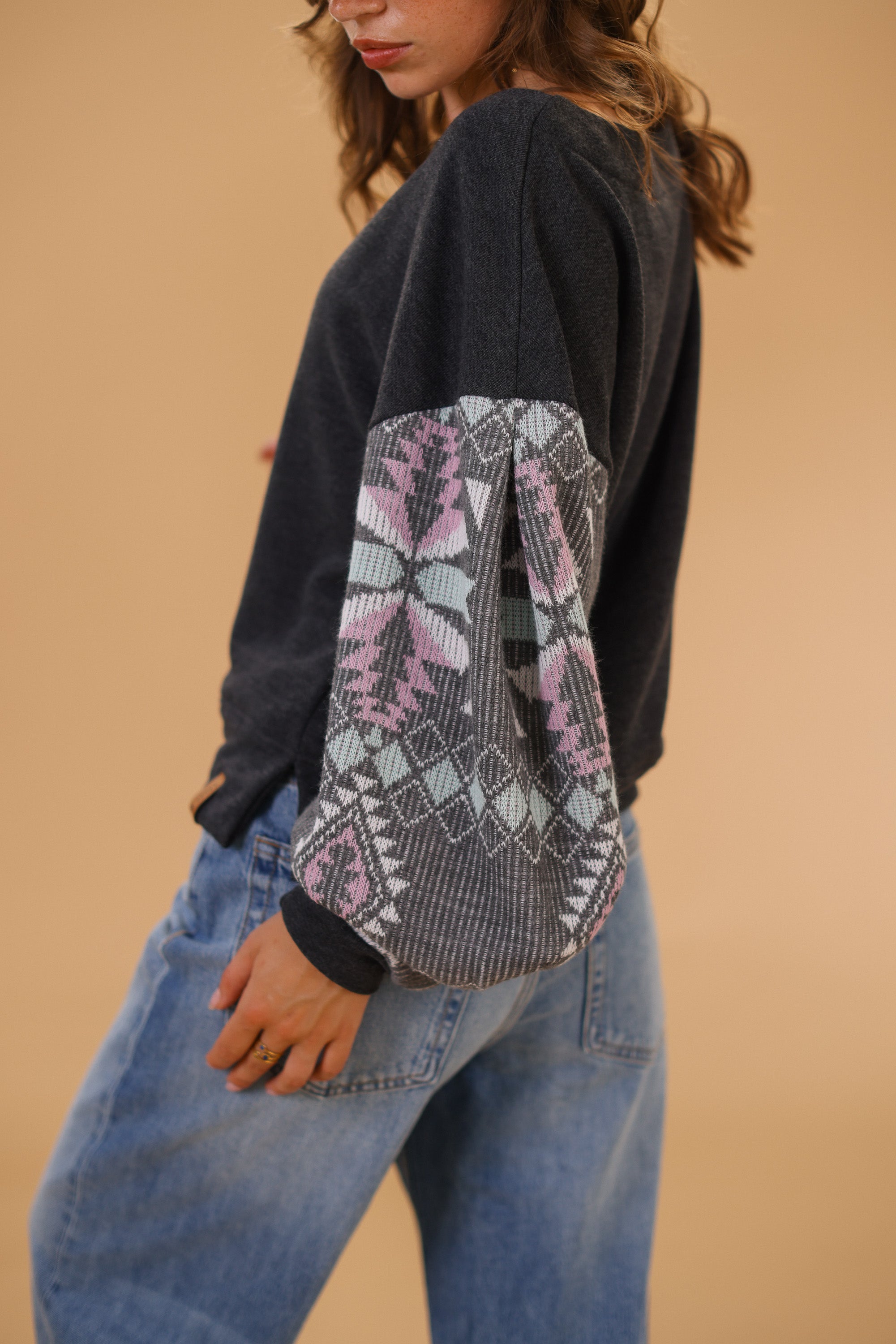 Sweater Caelia Grey Nomad Knitted