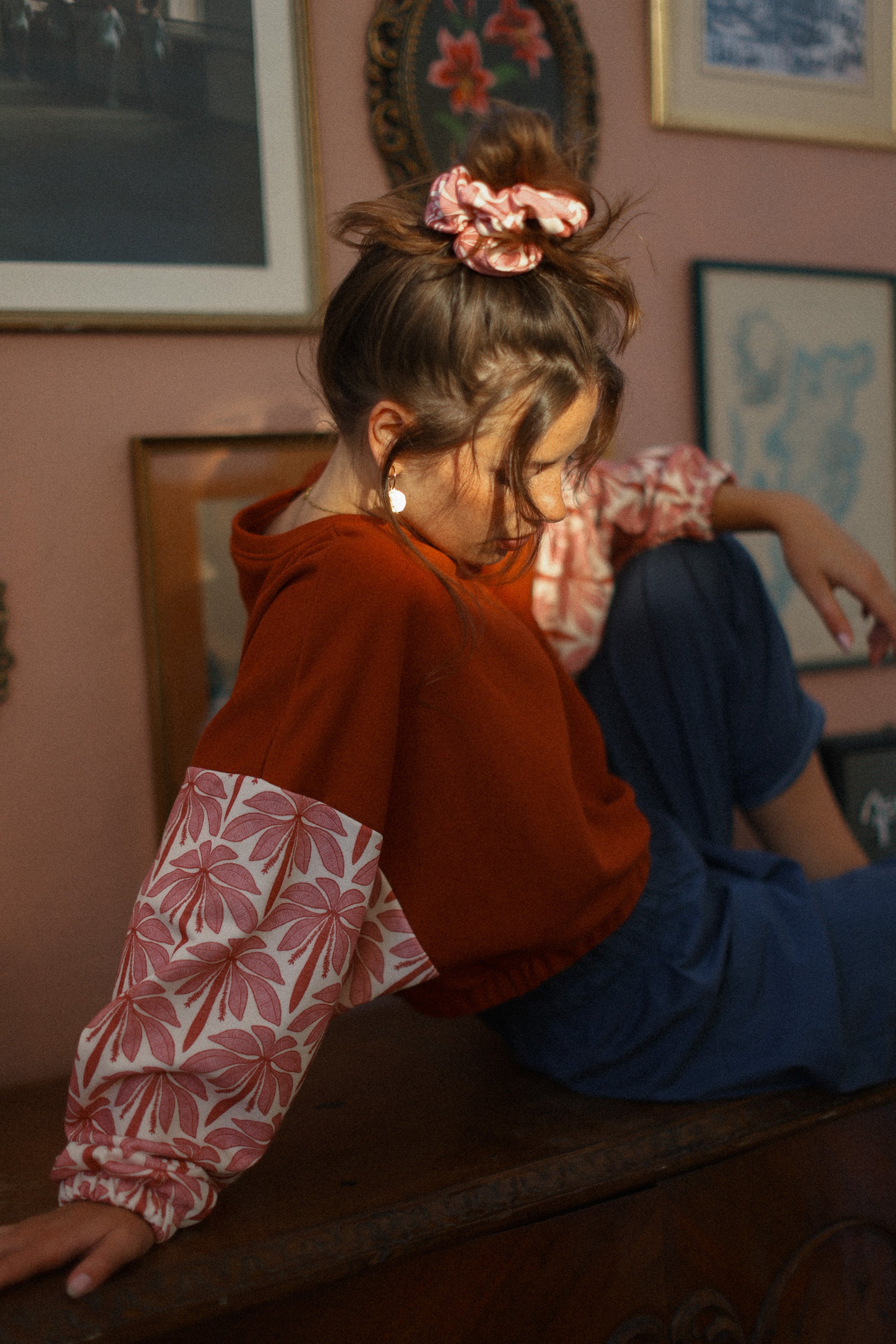 Sweater Maelis Terracotta Rose Palms