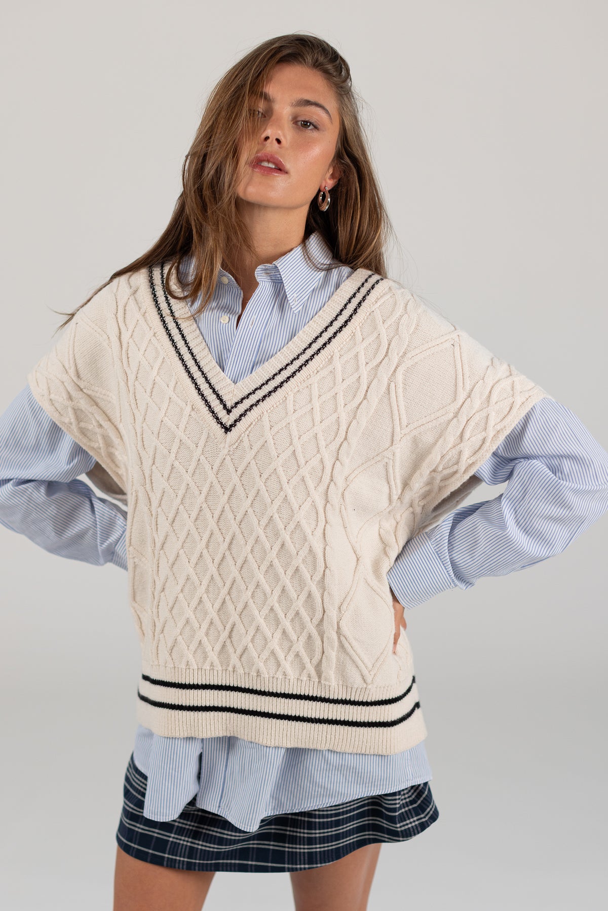 Knit Vest Mardi Cream