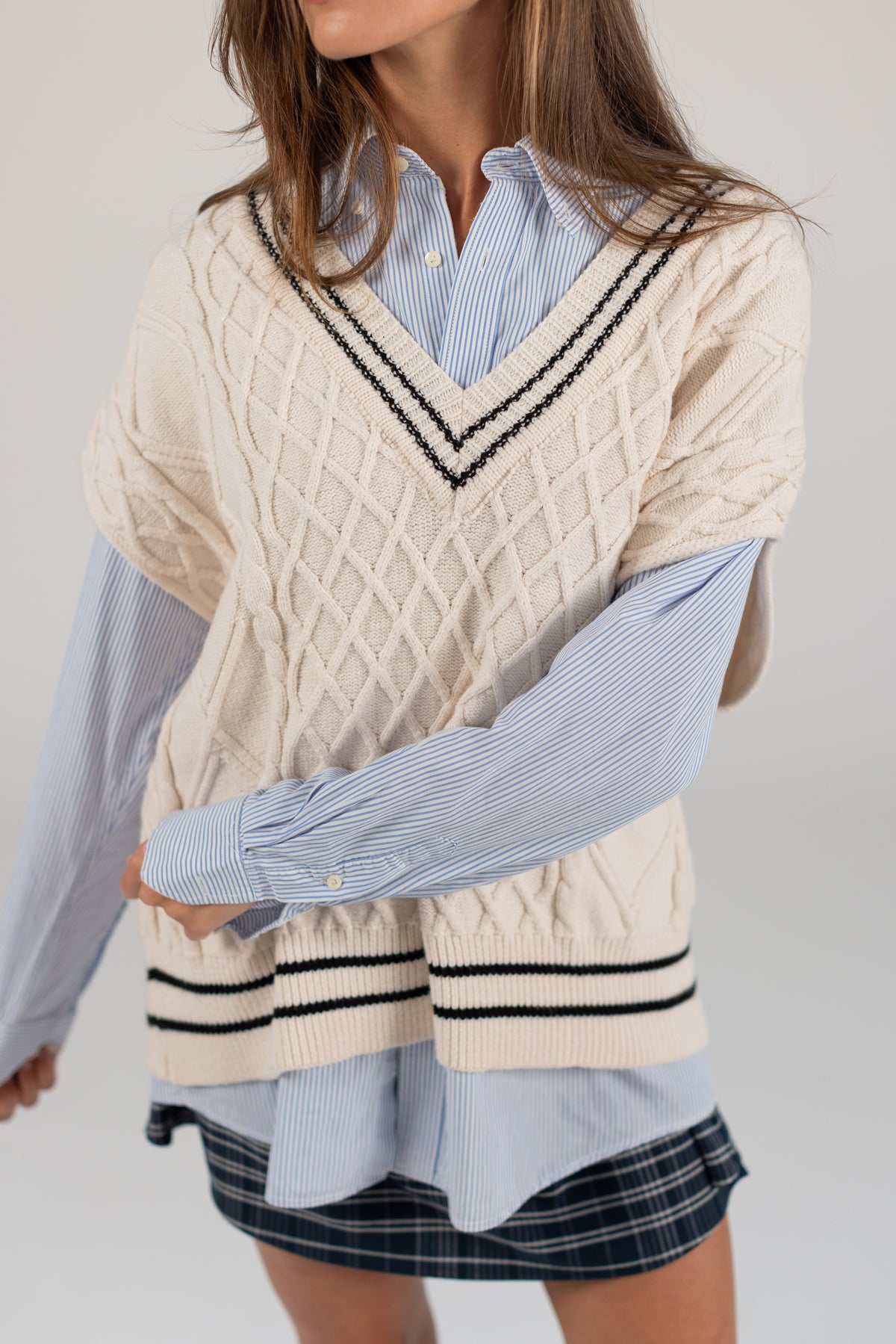 Knit Vest Mardi Cream
