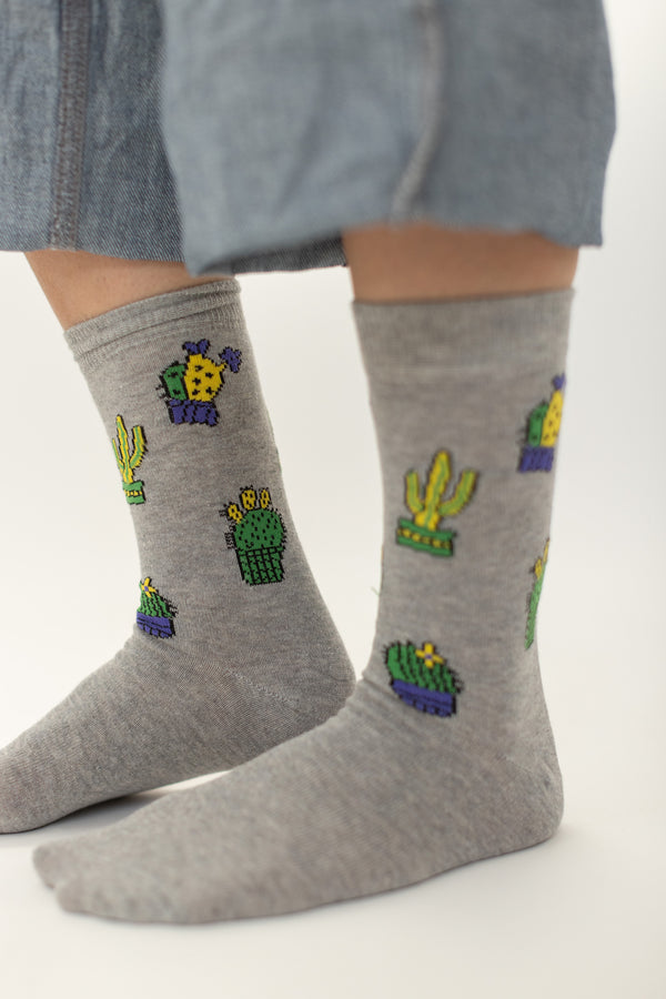 Socks Cactus Grey