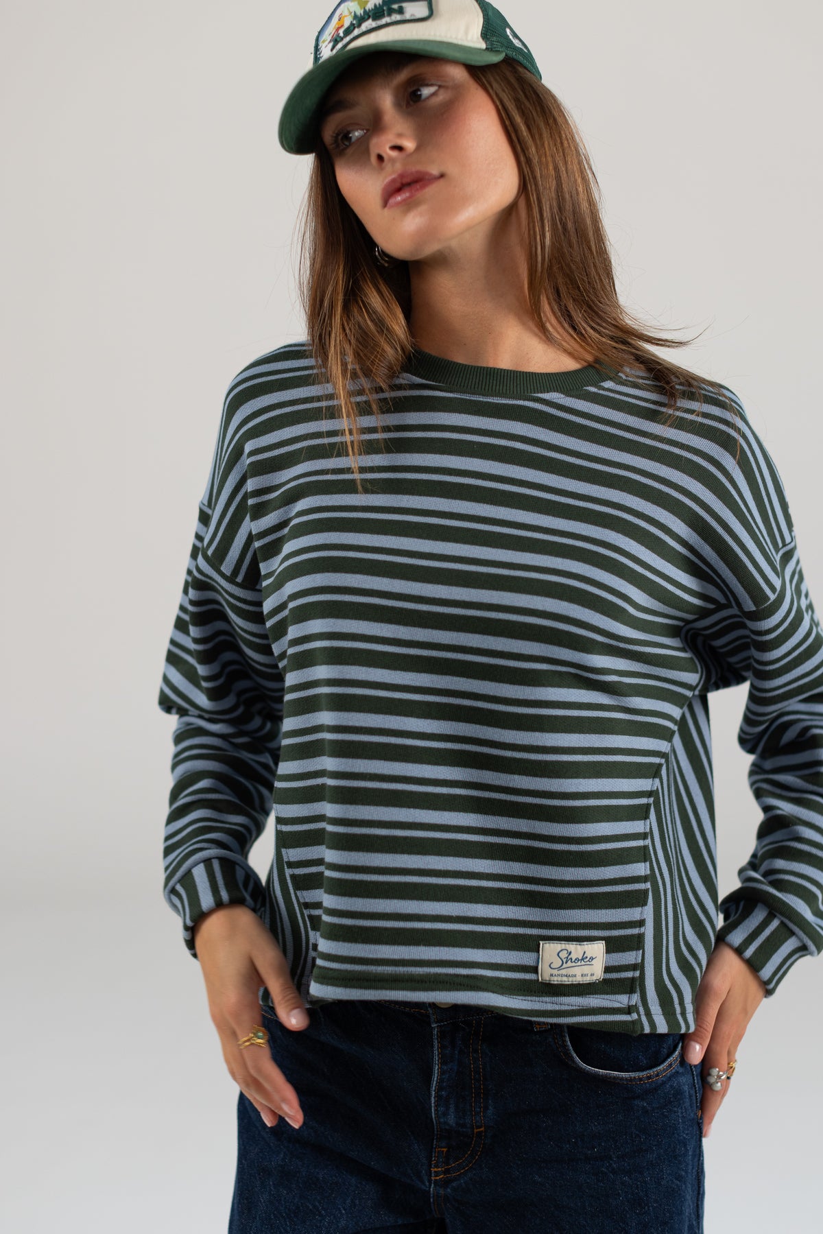 Sweater Harry Green Stripes