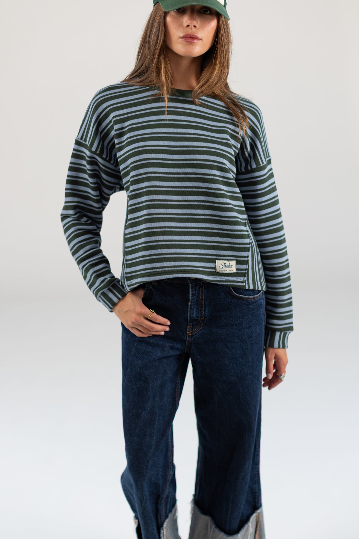 Sweater Harry Green Stripes