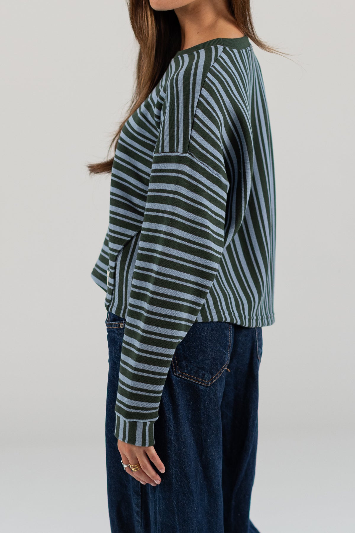 Sweater Harry Green Stripes
