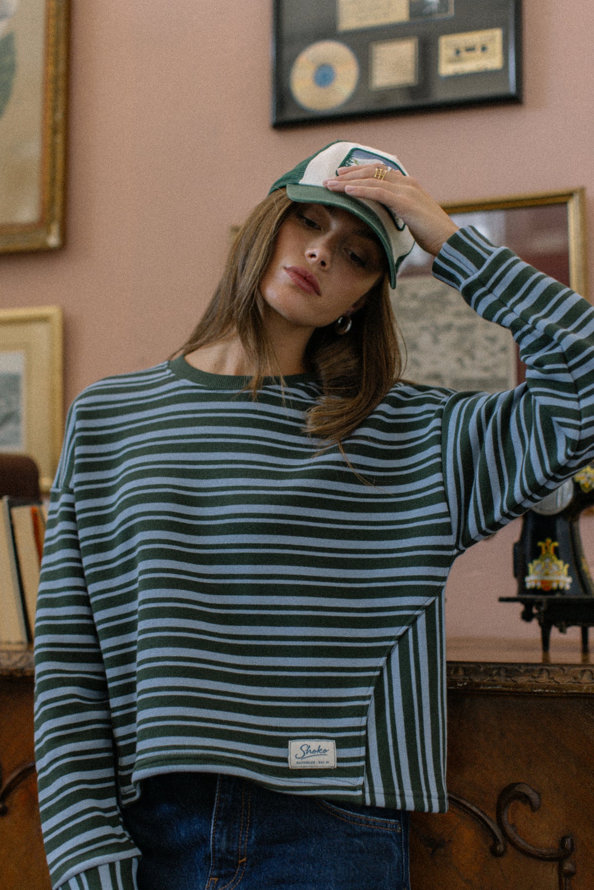 Sweater Harry Green Stripes