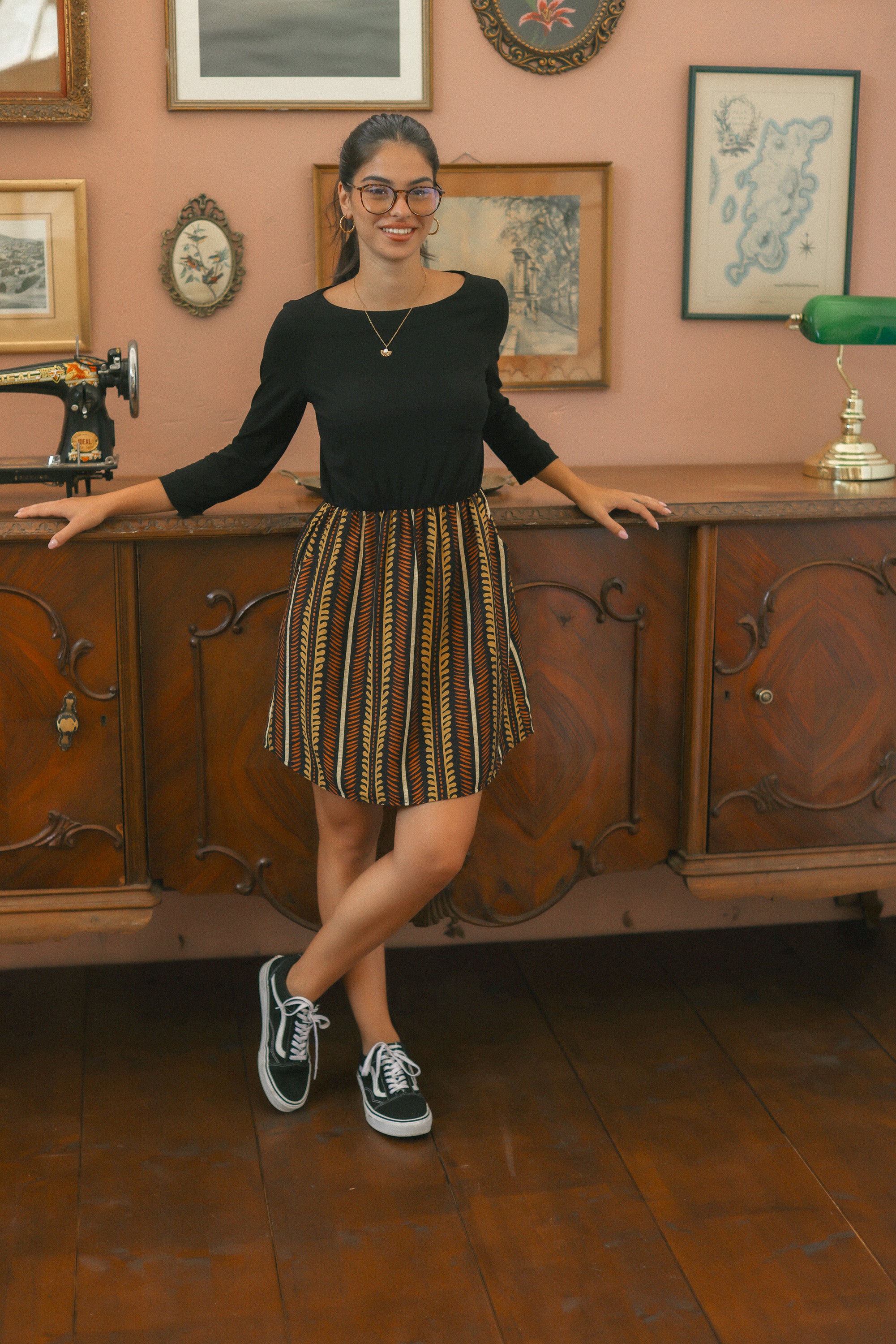 Dress Luiza Ethnic Leaves