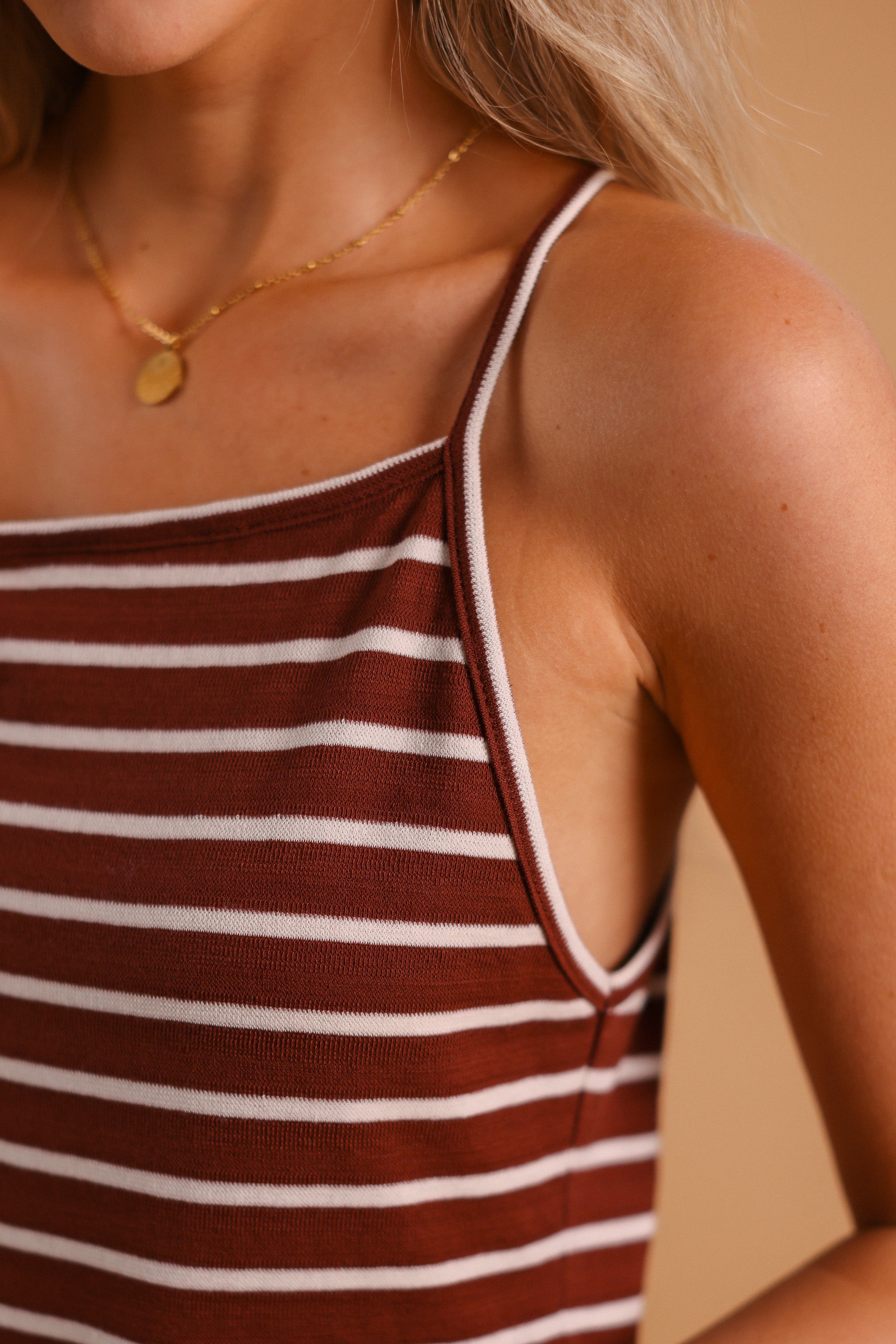 Dress Angie Maroon Stripes