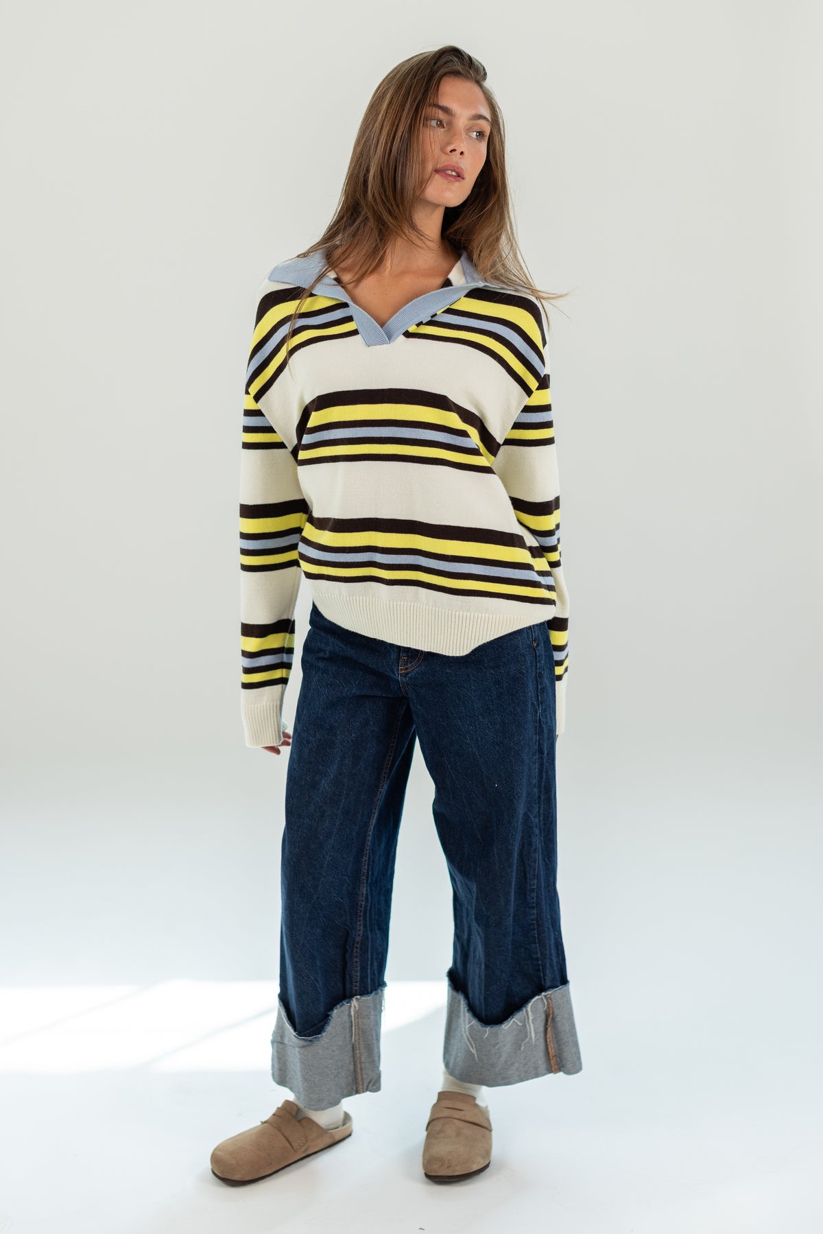 Knit Sweater Blance Stripes