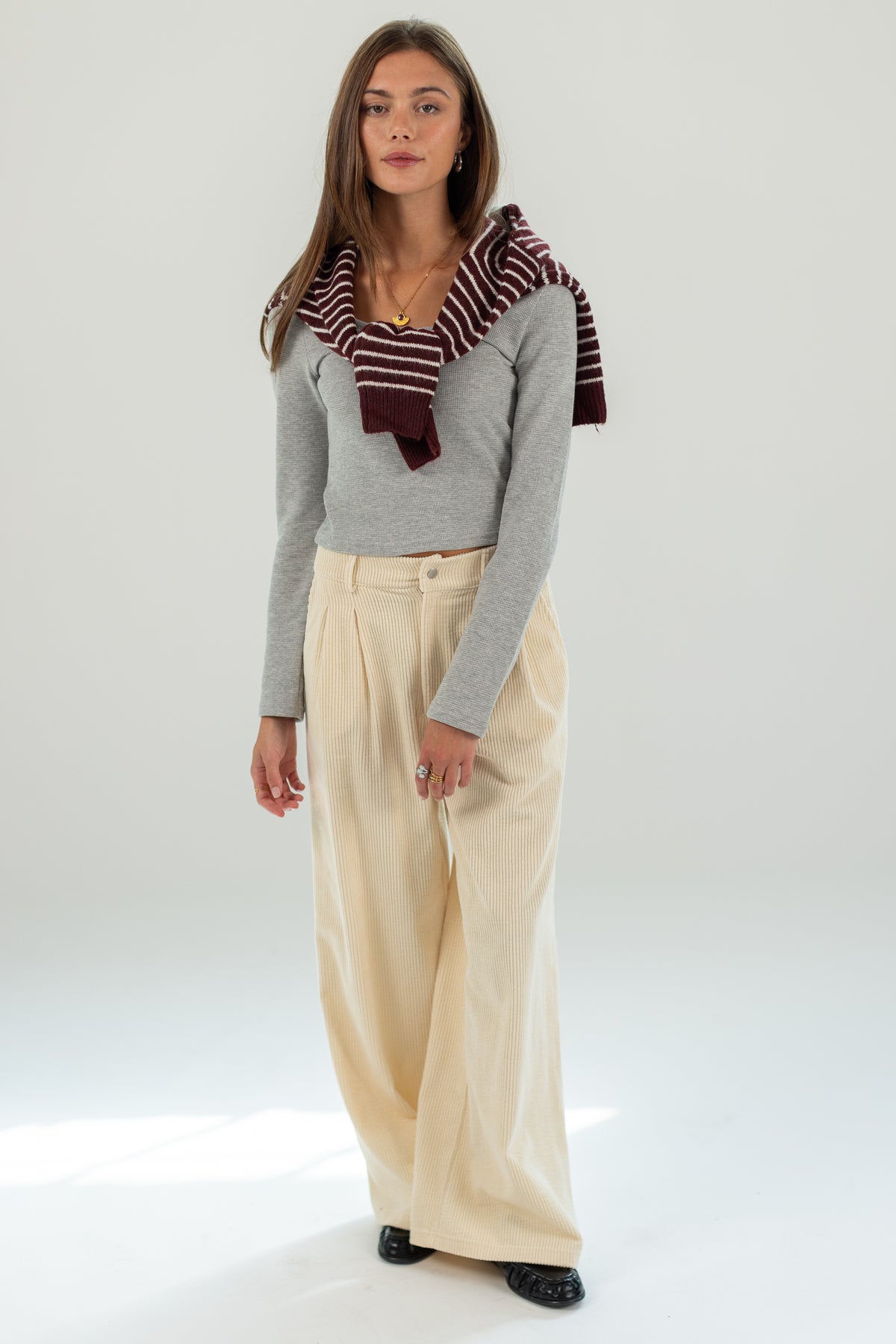 Trousers Didi Cream Corduroy
