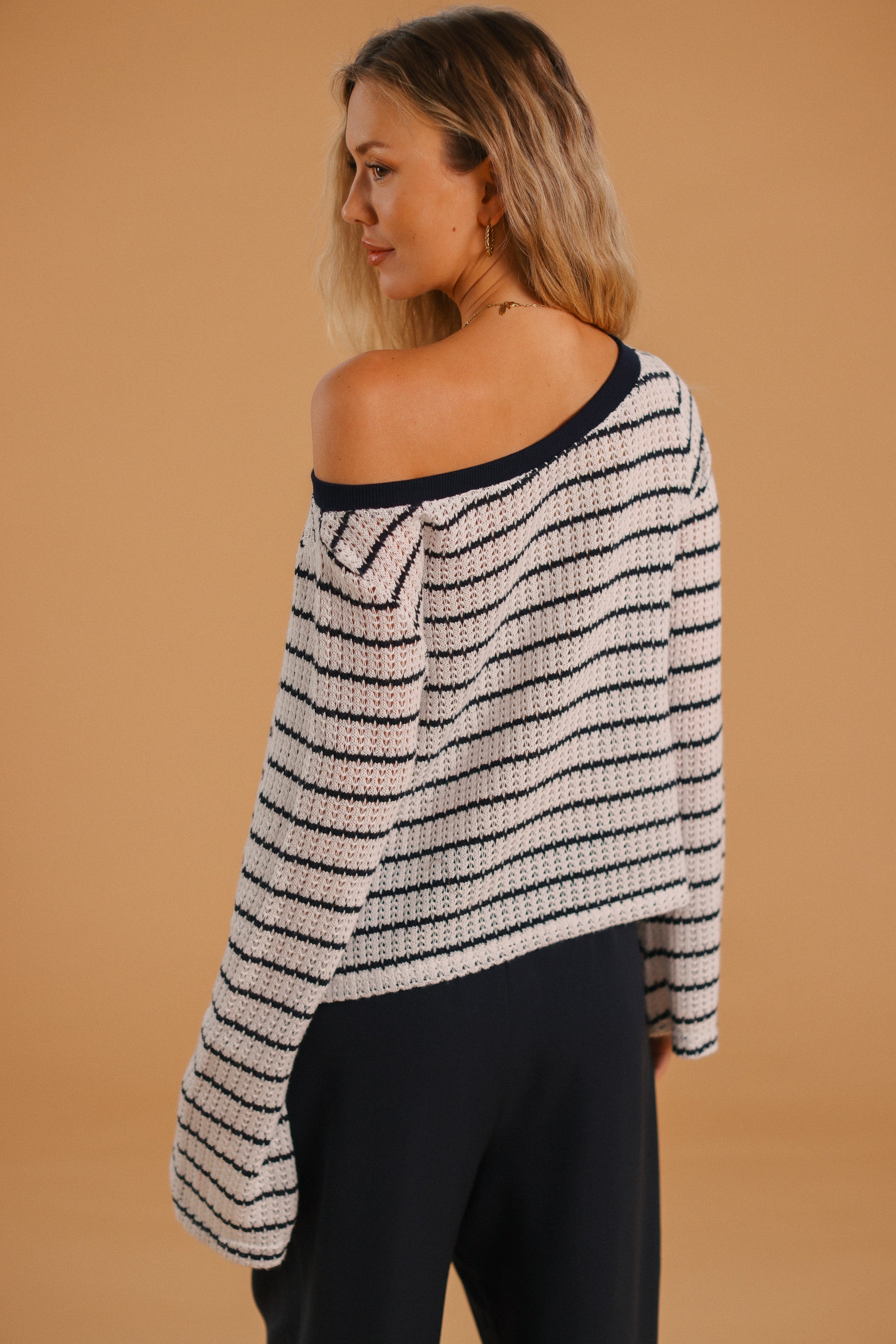 Knit Sweater Aurelie Navy Stripes