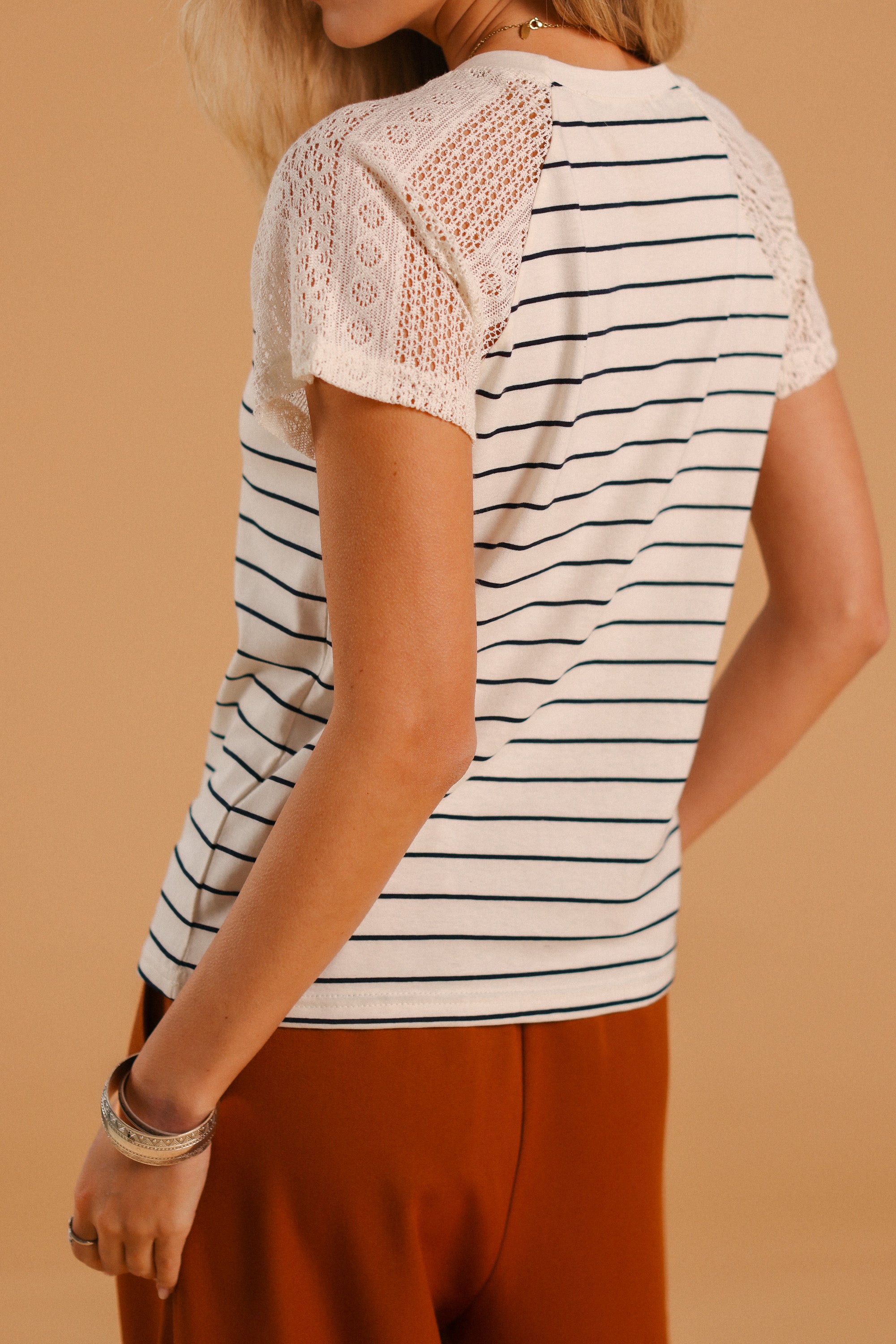 Top Alex Lace Stripes