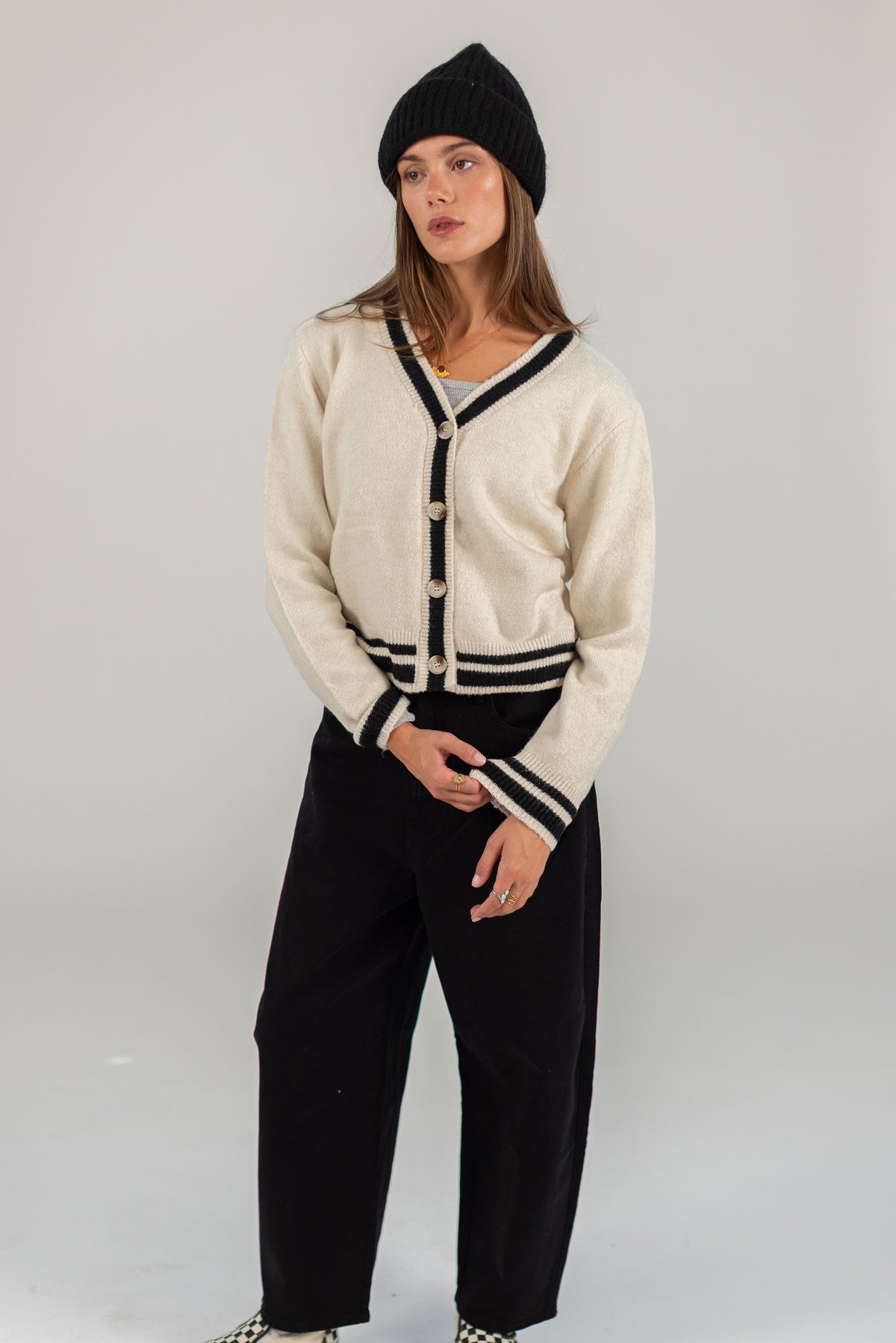 Knitted Cardigan Auri Cream