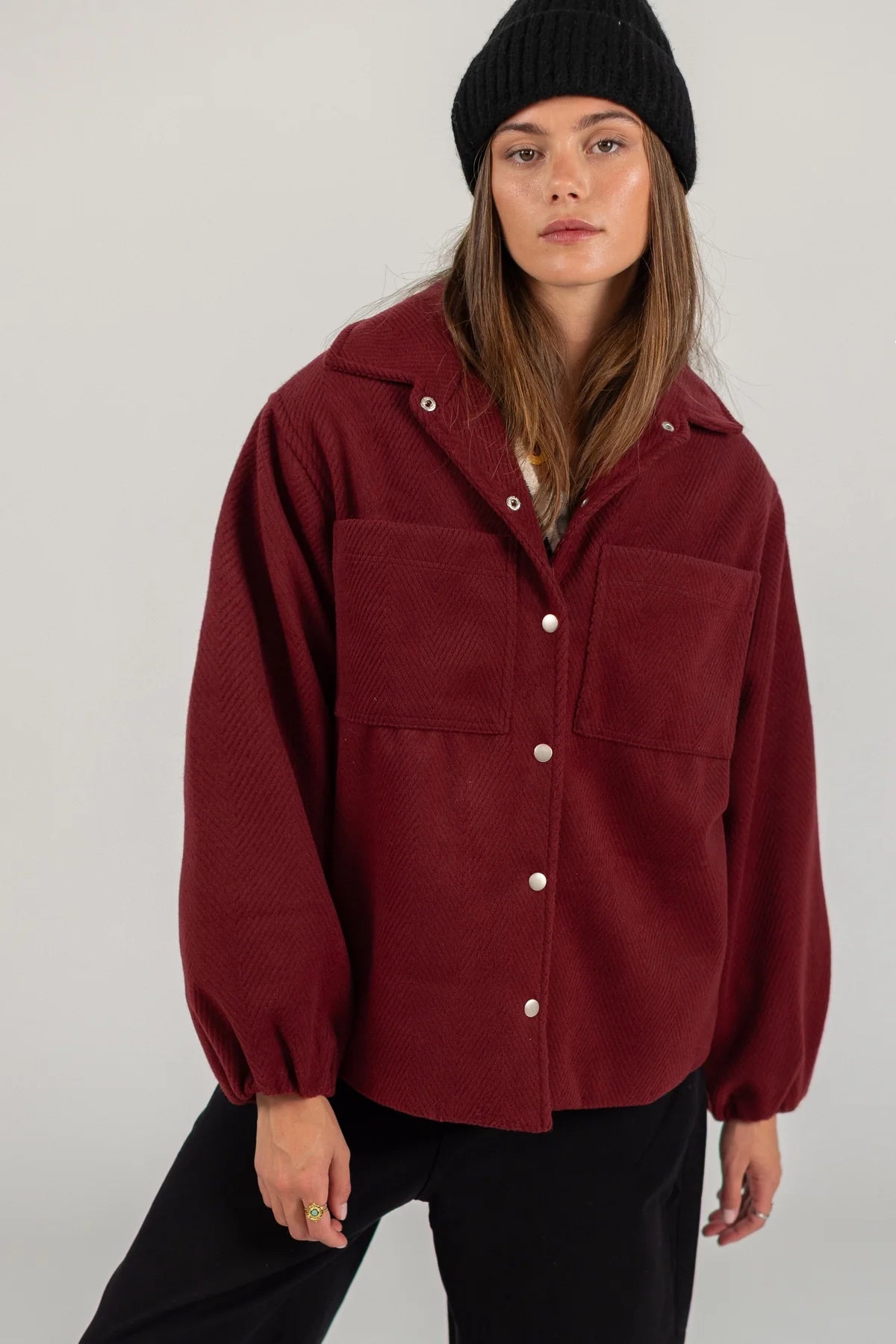 Jacket Kimi Burgundy Herringbone