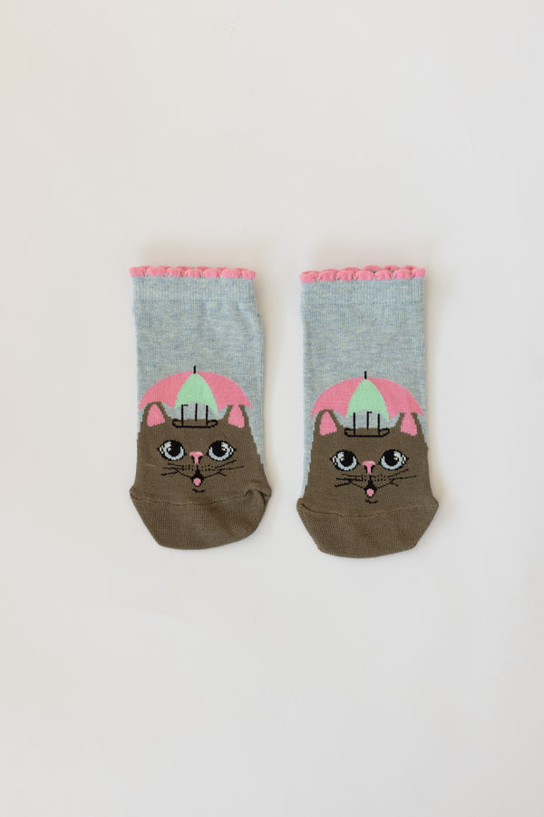 Socks Brown Kitty