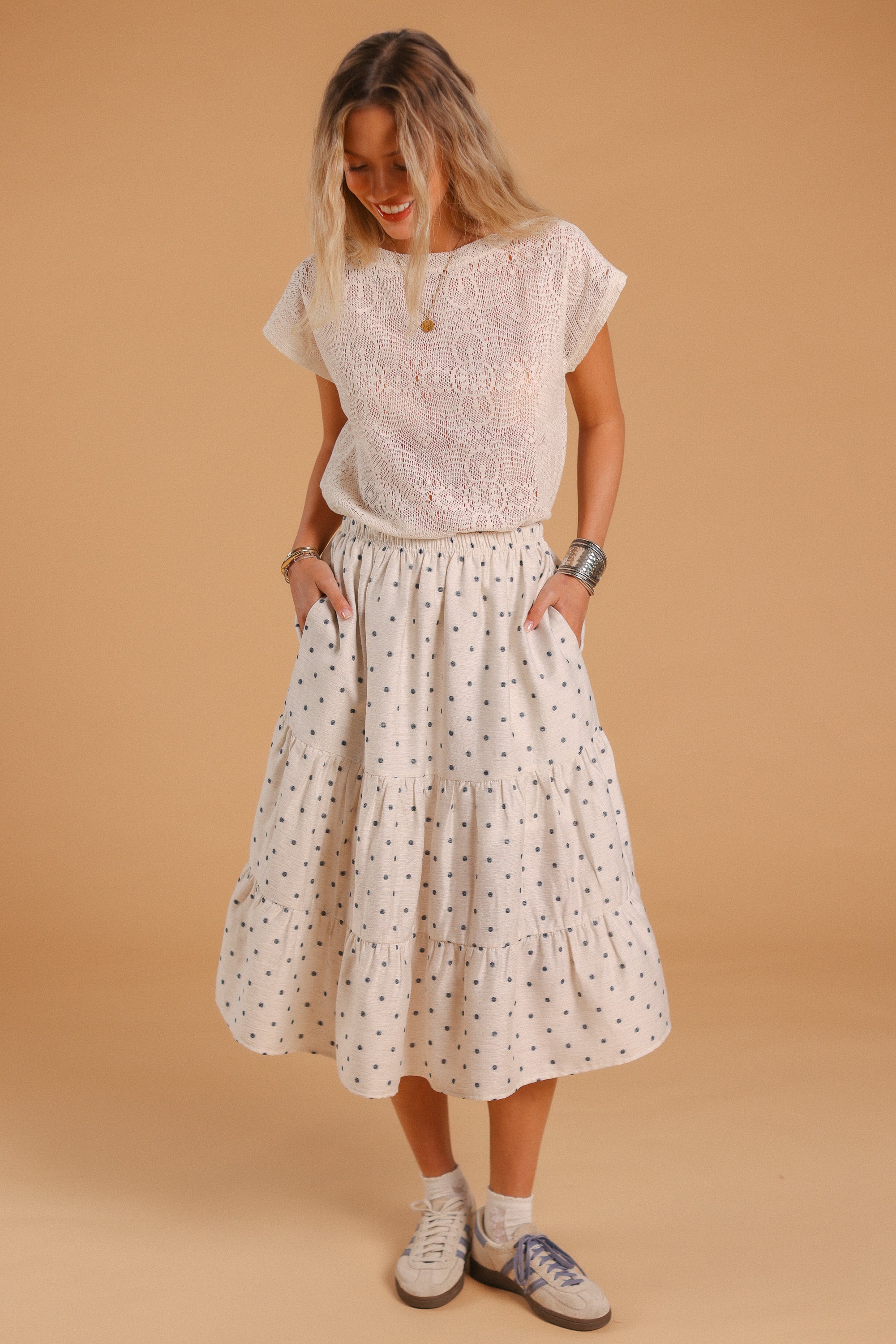 Skirt Martha Blue Polka