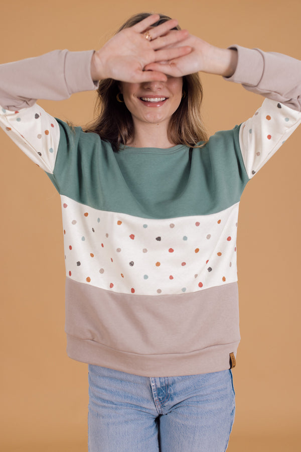 Pullover Mia Grün Candy Polka Dot