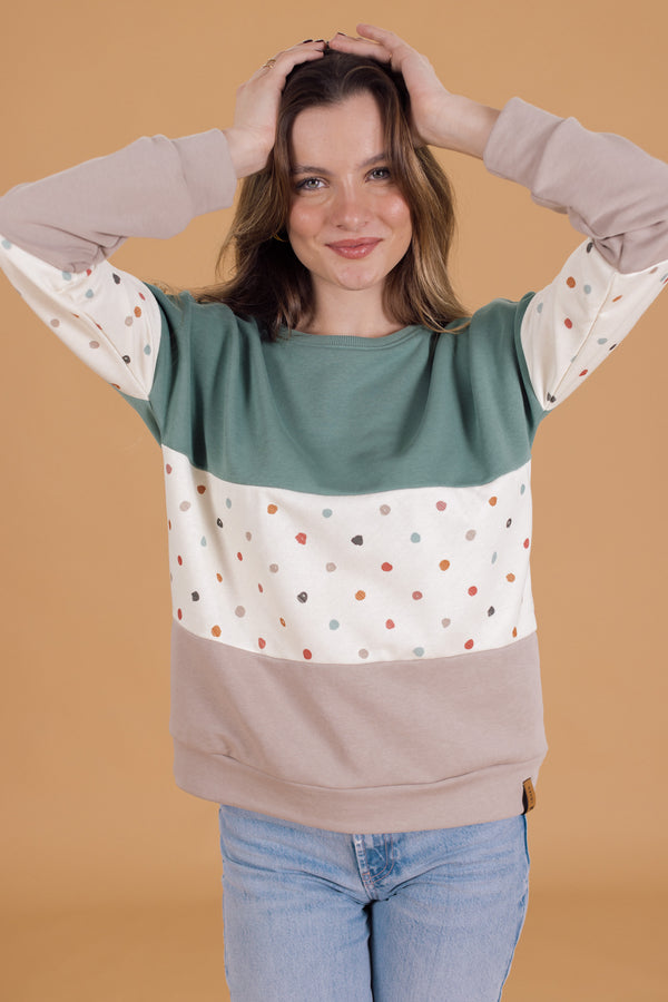 Pullover Mia Grün Candy Polka Dot