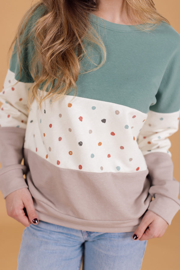 Pullover Mia Grün Candy Polka Dot