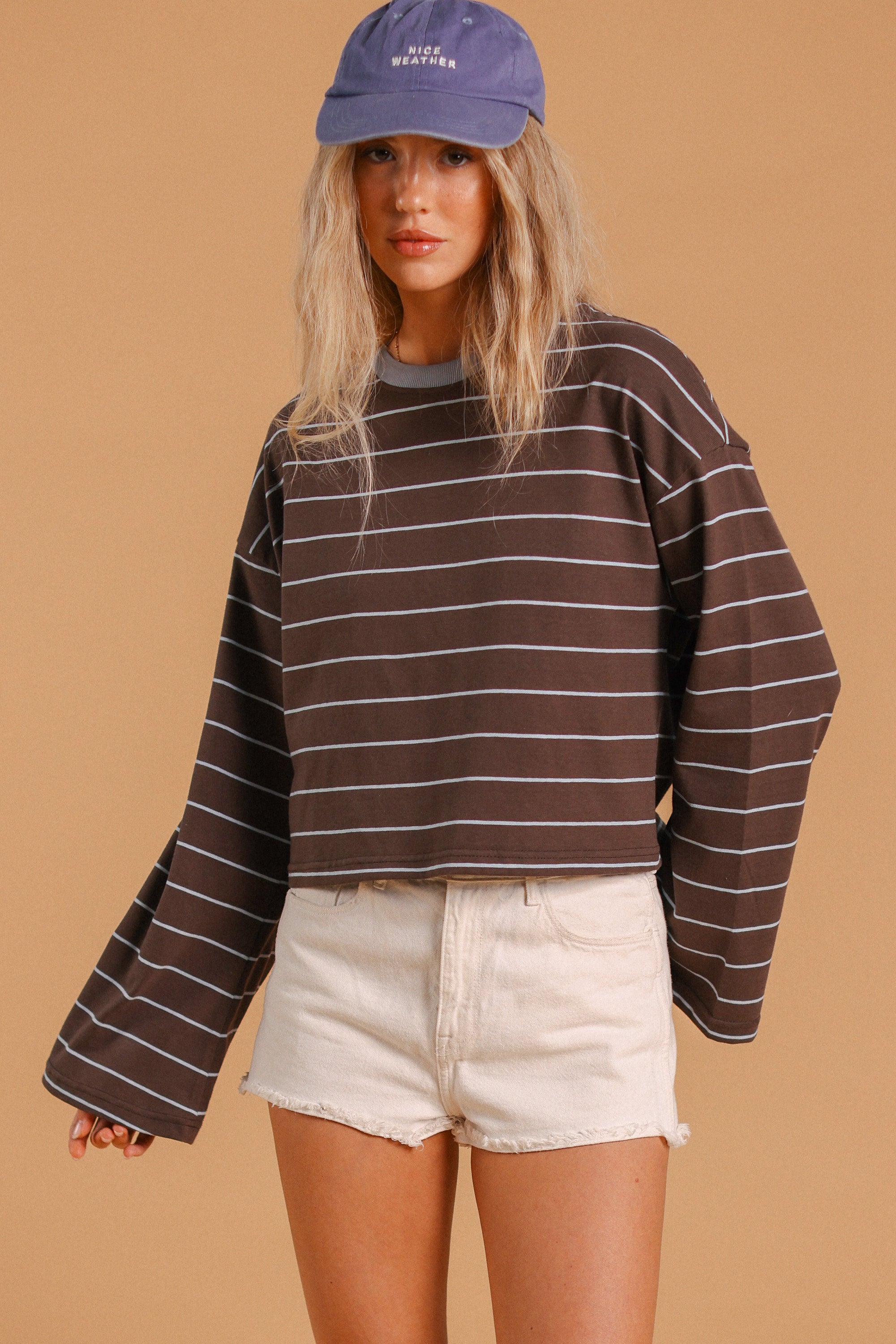 Top Verena Brown Stripes
