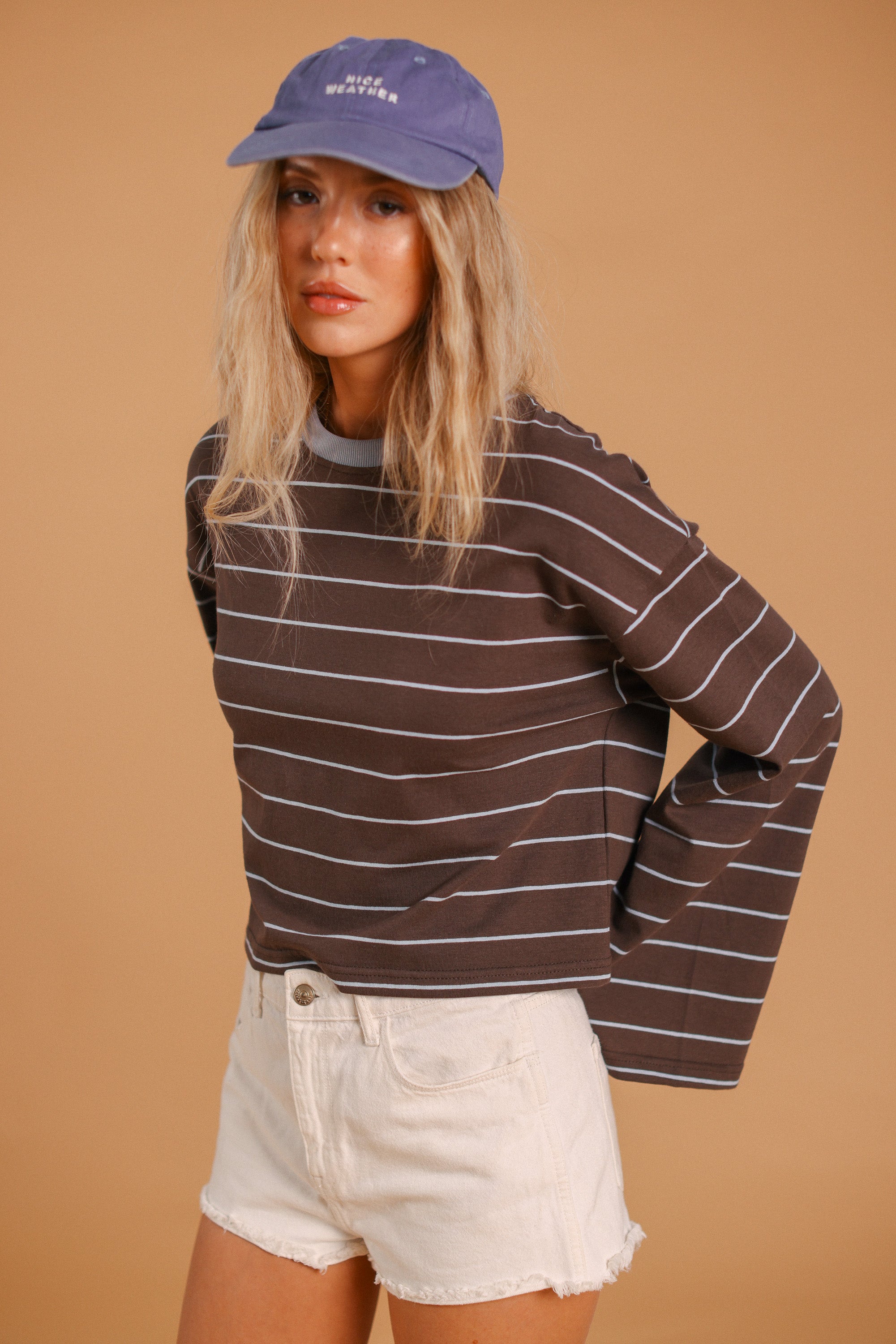 Top Verena Brown Stripes