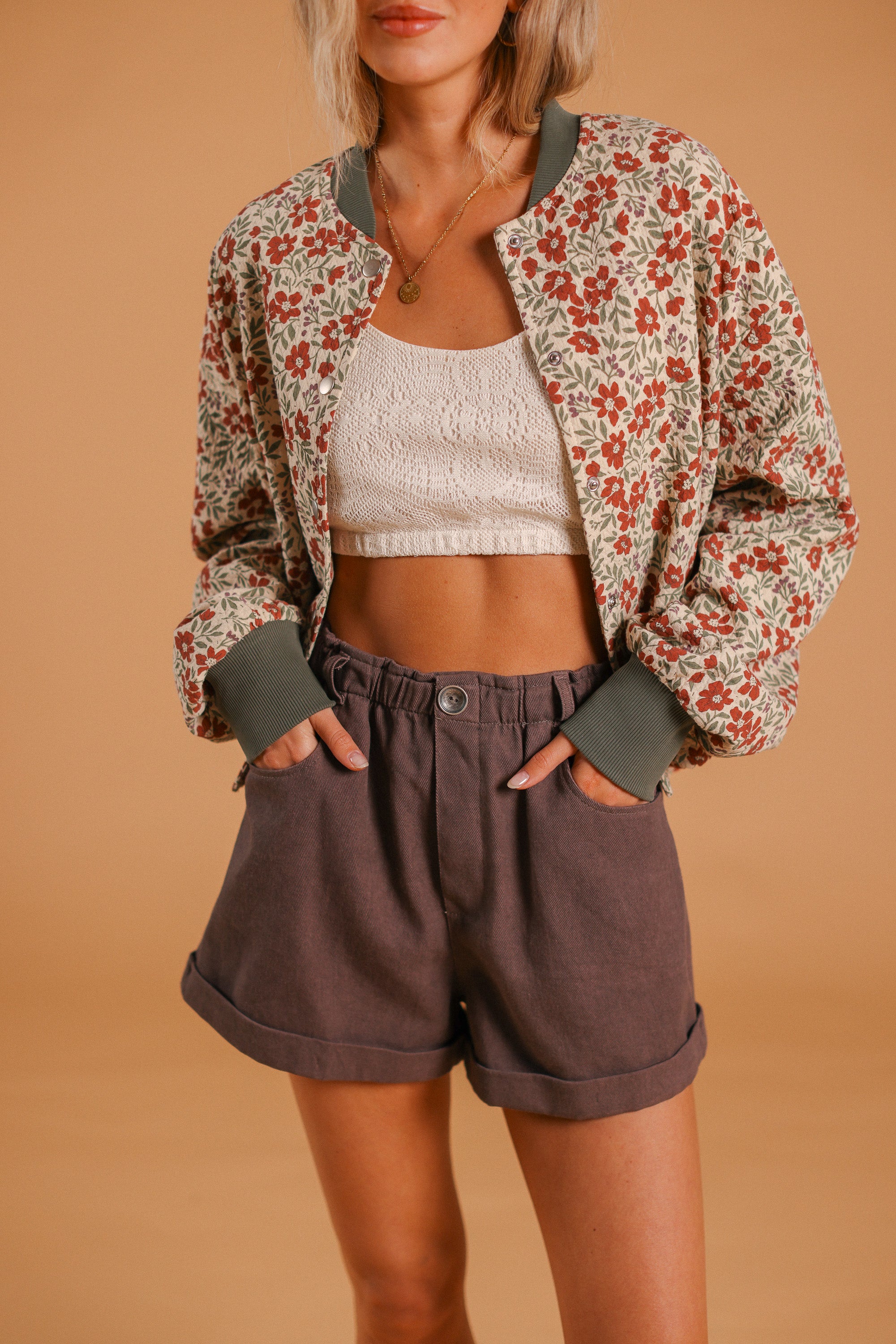 Shorts Lorna Brown-Purple