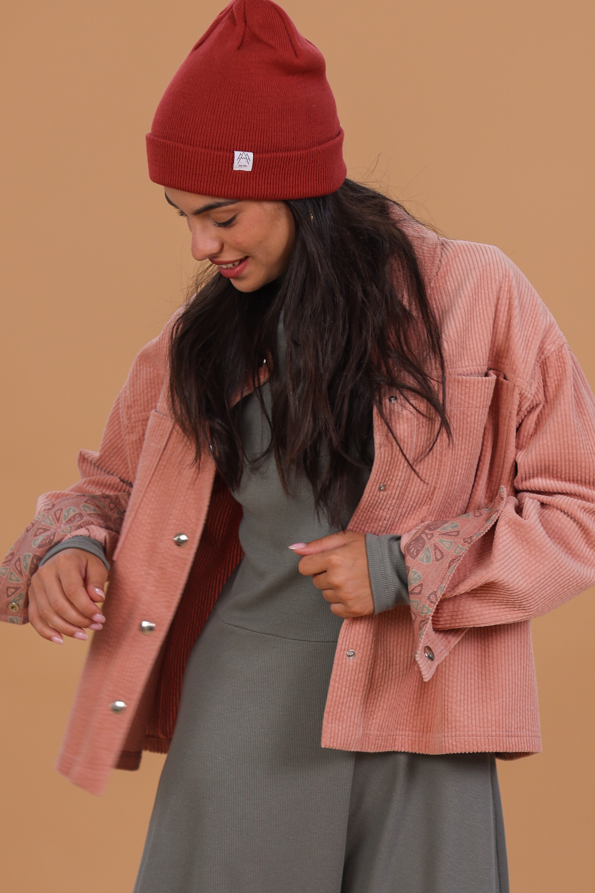 Jacket Calla Dusty Pink Leaves