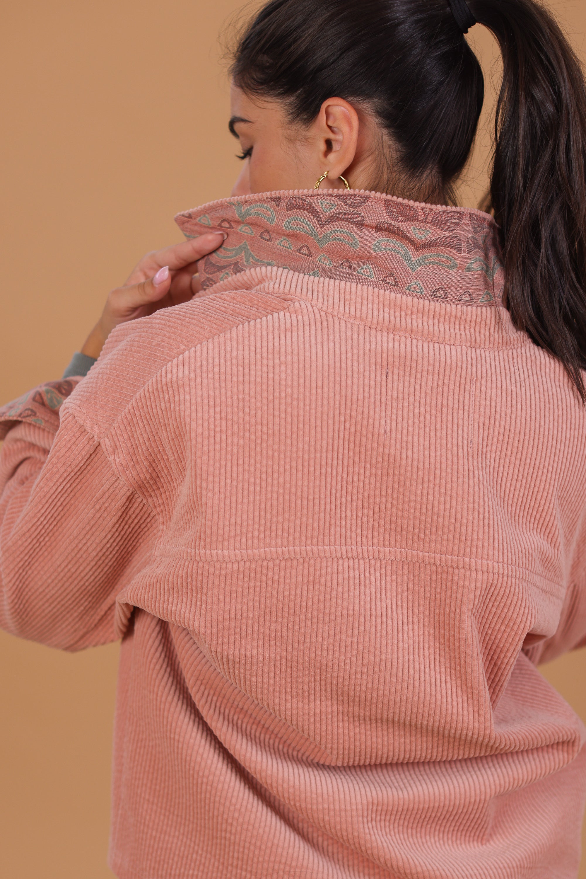 Jacket Calla Dusty Pink Leaves