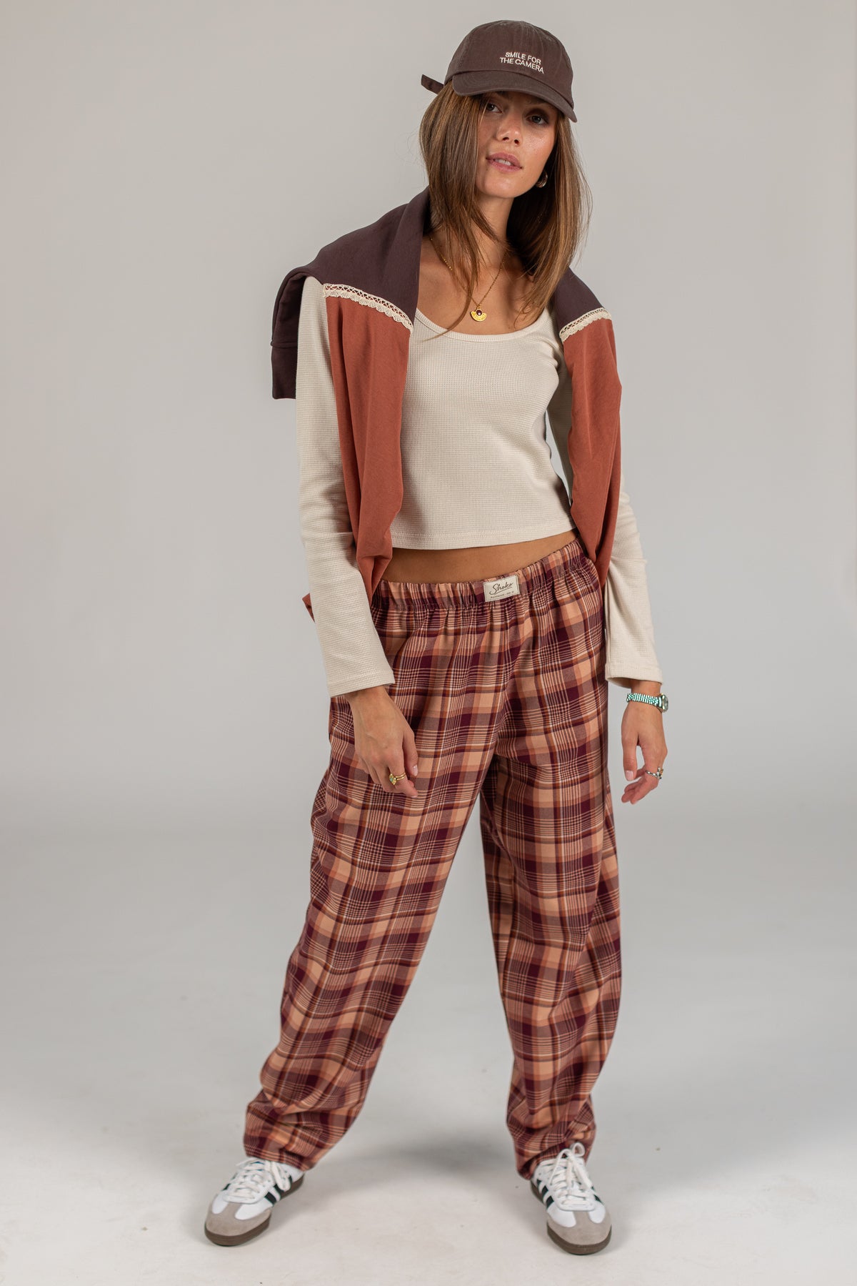 Trousers Seza Salmon Plaid