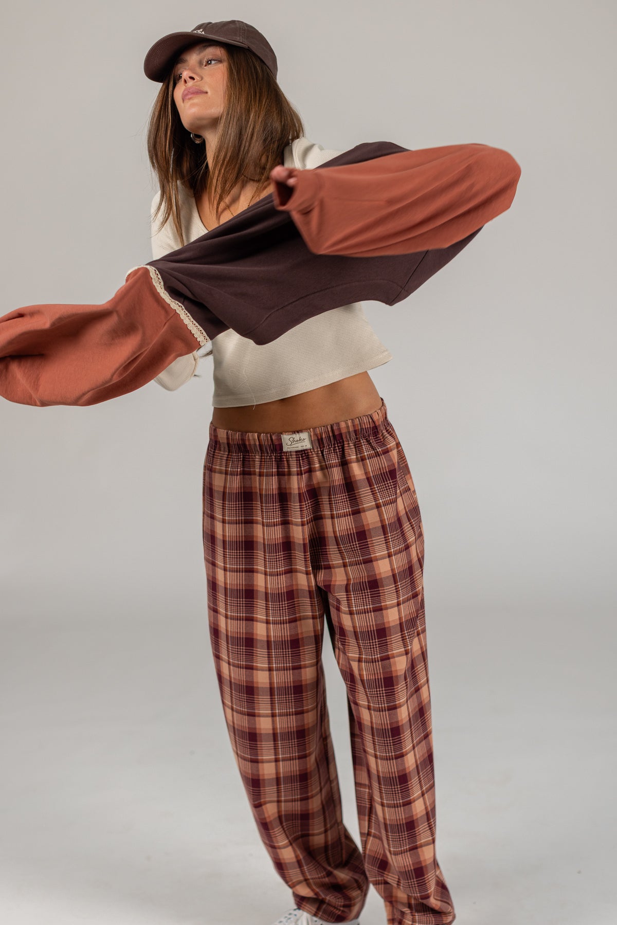 Trousers Seza Salmon Plaid
