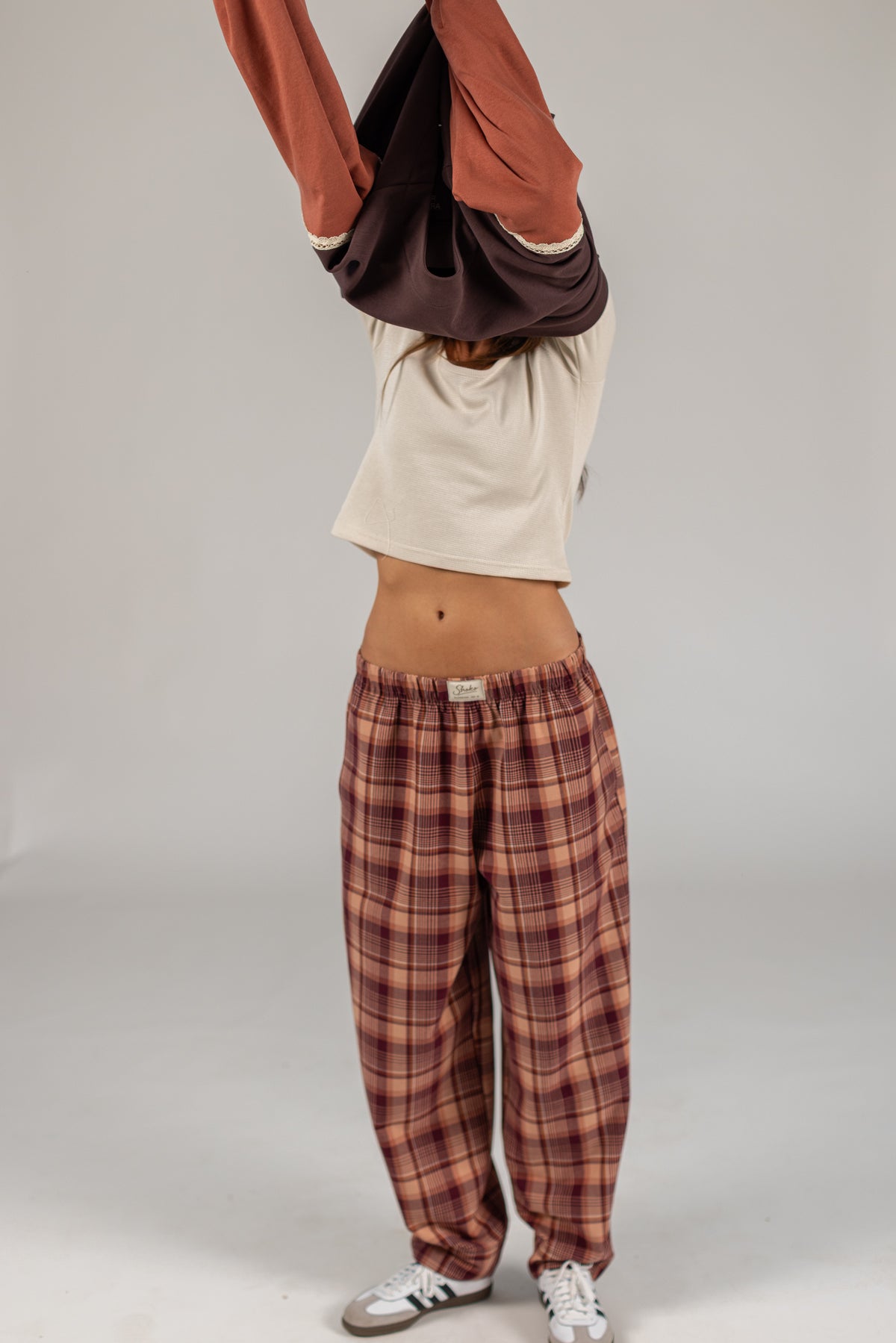 Trousers Seza Salmon Plaid