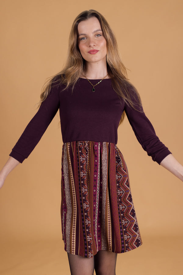 Dress Luiza Purple Ethnic