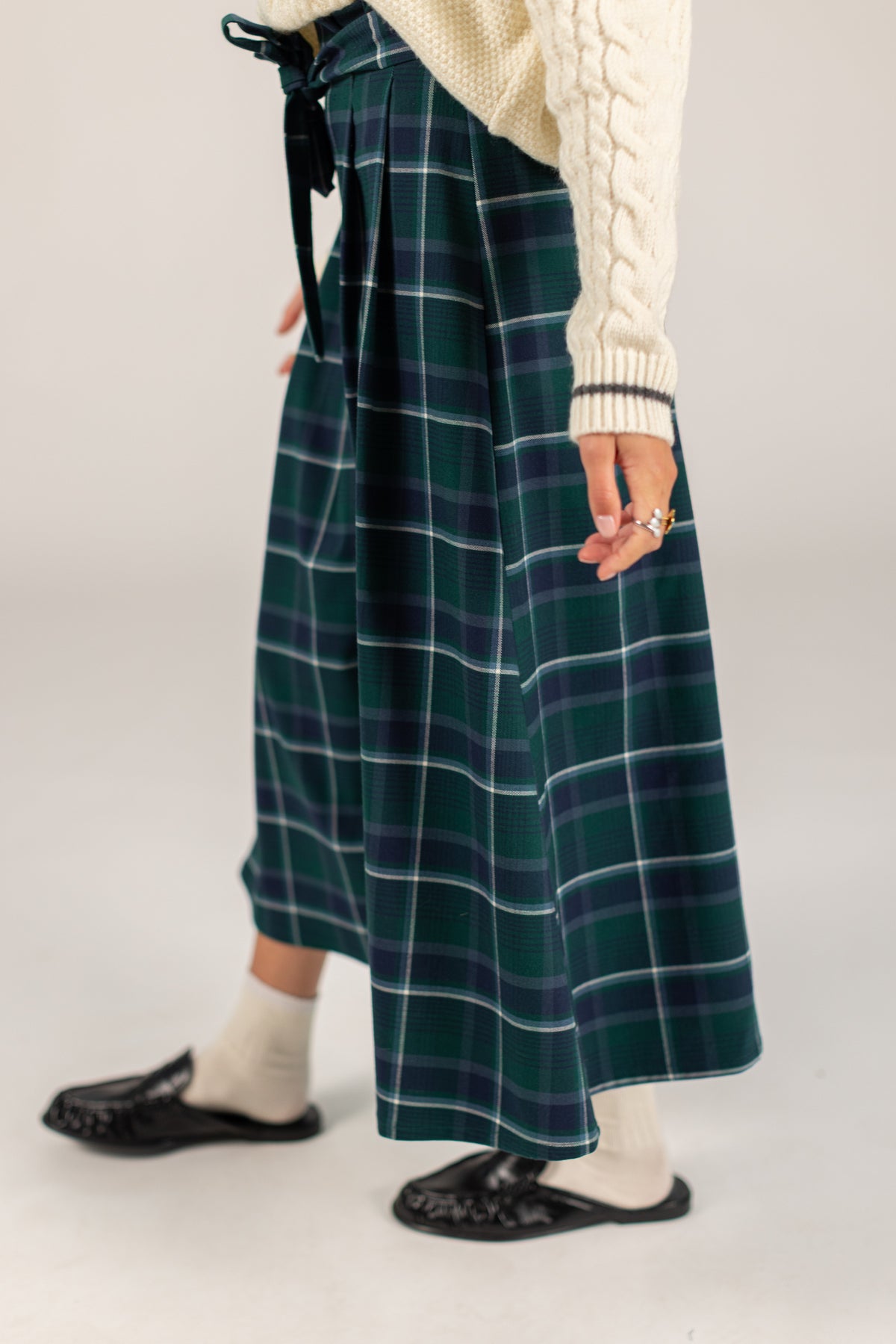 Jupe Culotte Vittoria Green Plaid