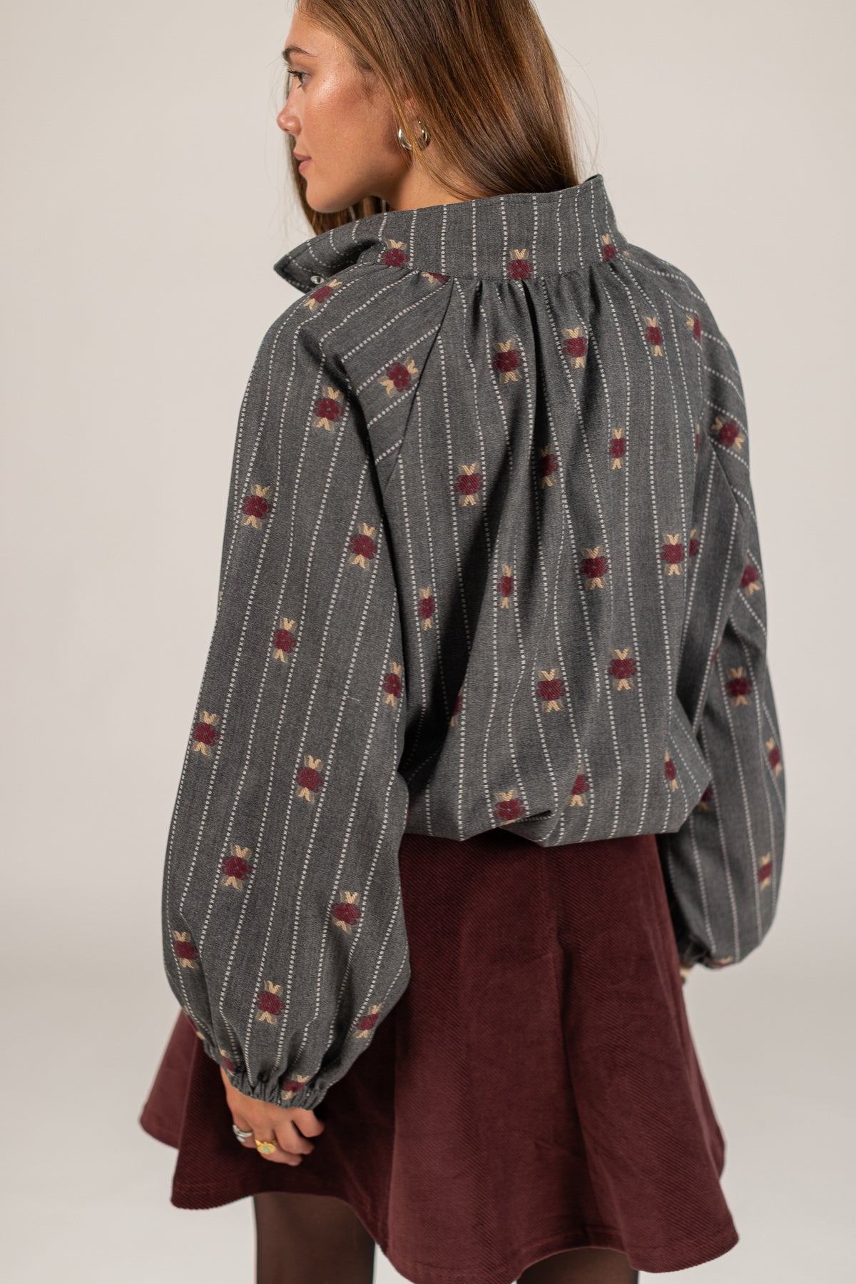 Bomber Jacket Noel Grey Pinstripes