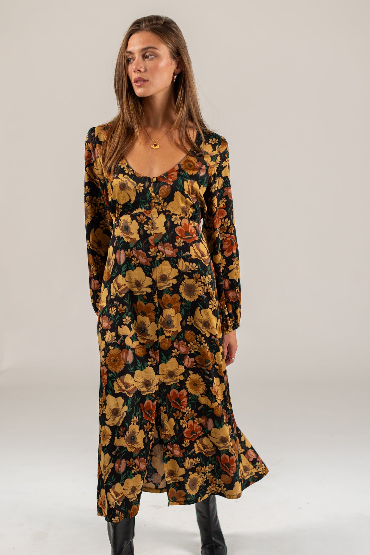 Dress Bronte Black Floral