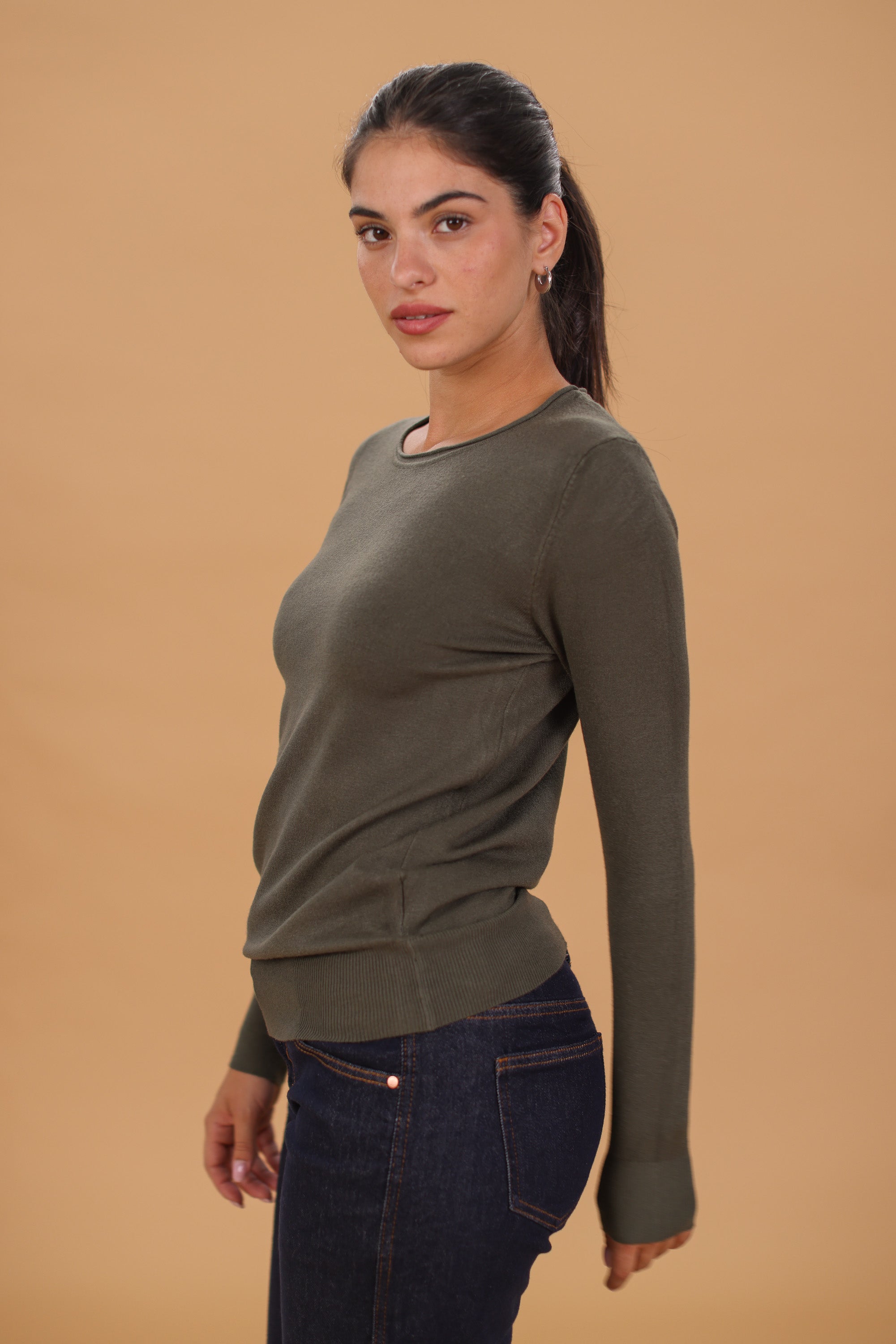 Strickpullover Ewan Khaki
