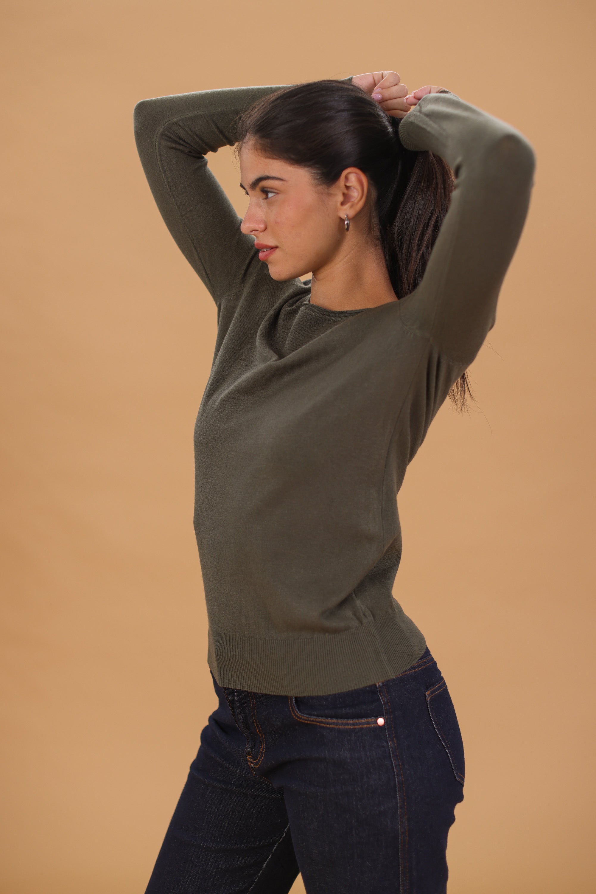 Strickpullover Ewan Khaki