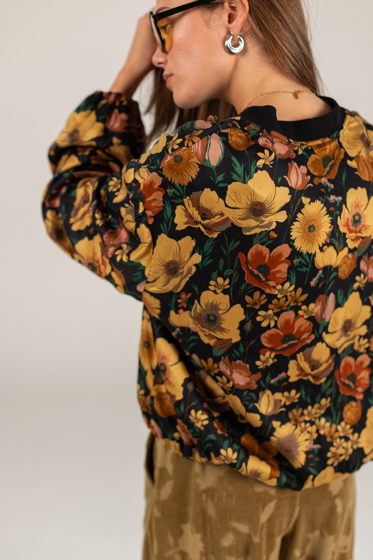Bomber Jacket Jody Black Floral