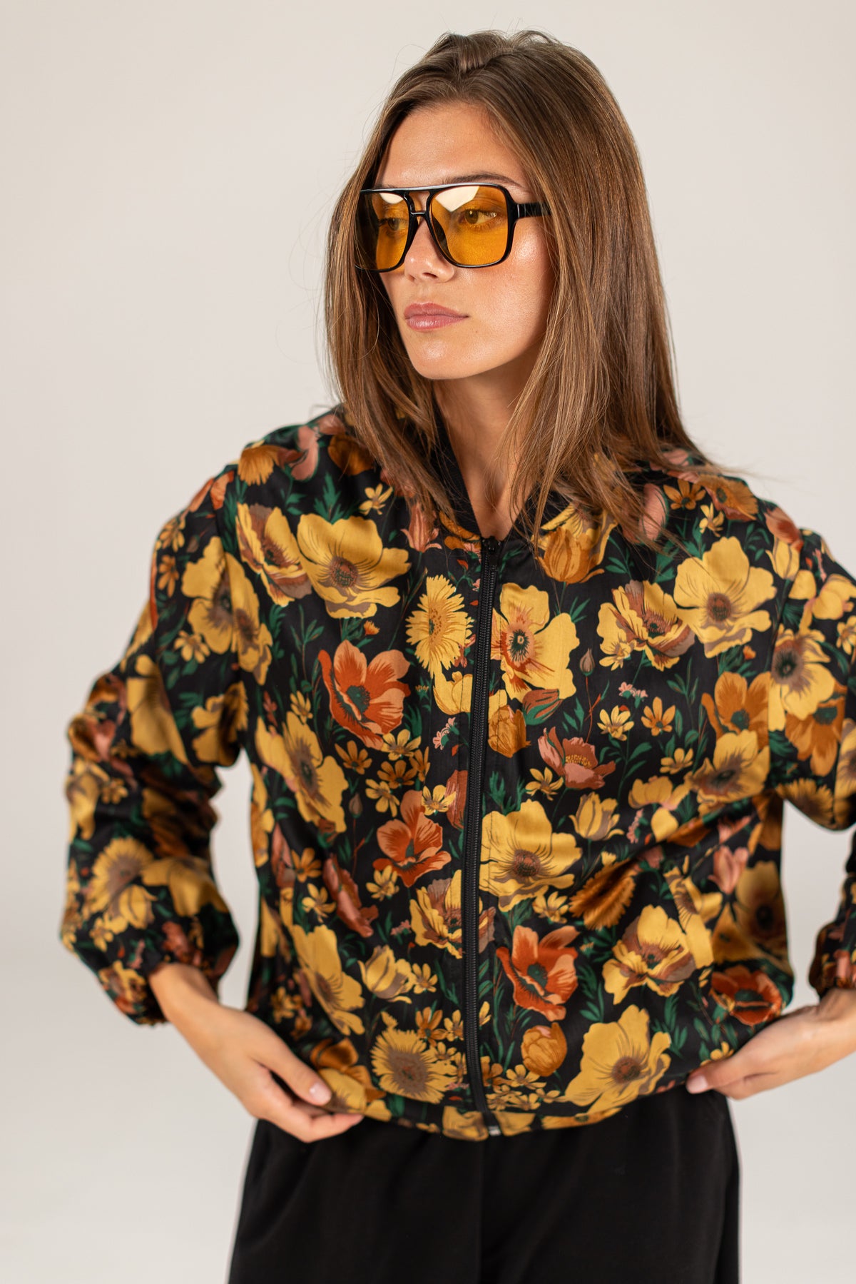 Bomber Jacket Jody Black Floral
