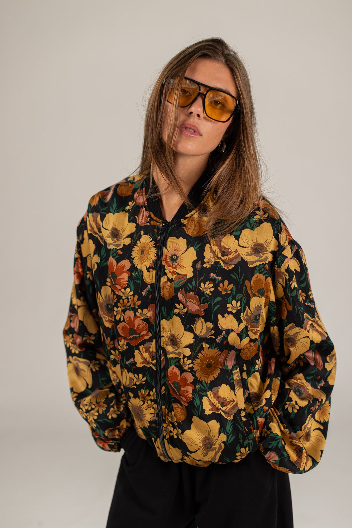 Bomber Jacket Jody Black Floral